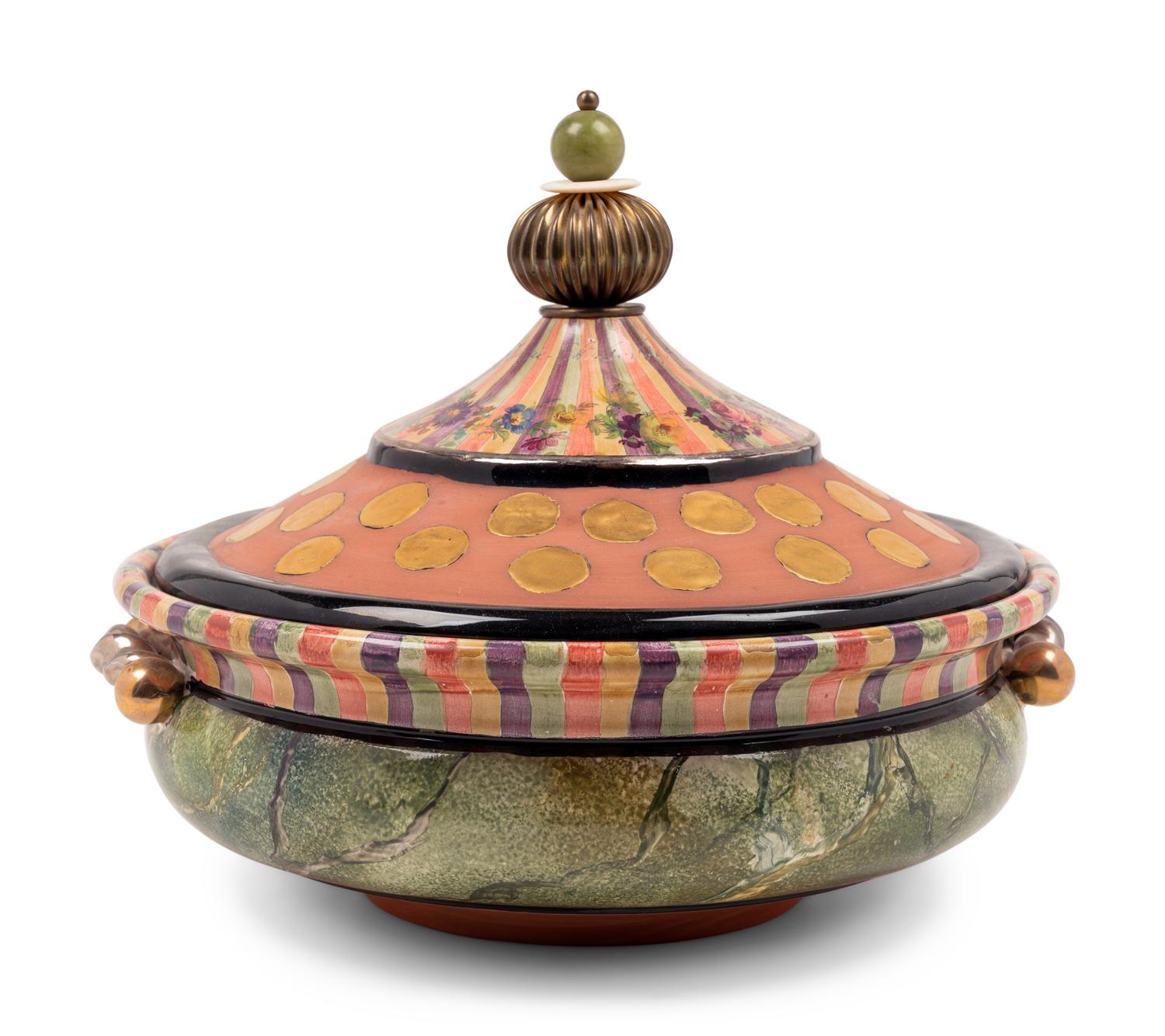 A Mackenzie Childs Terracotta Tureen