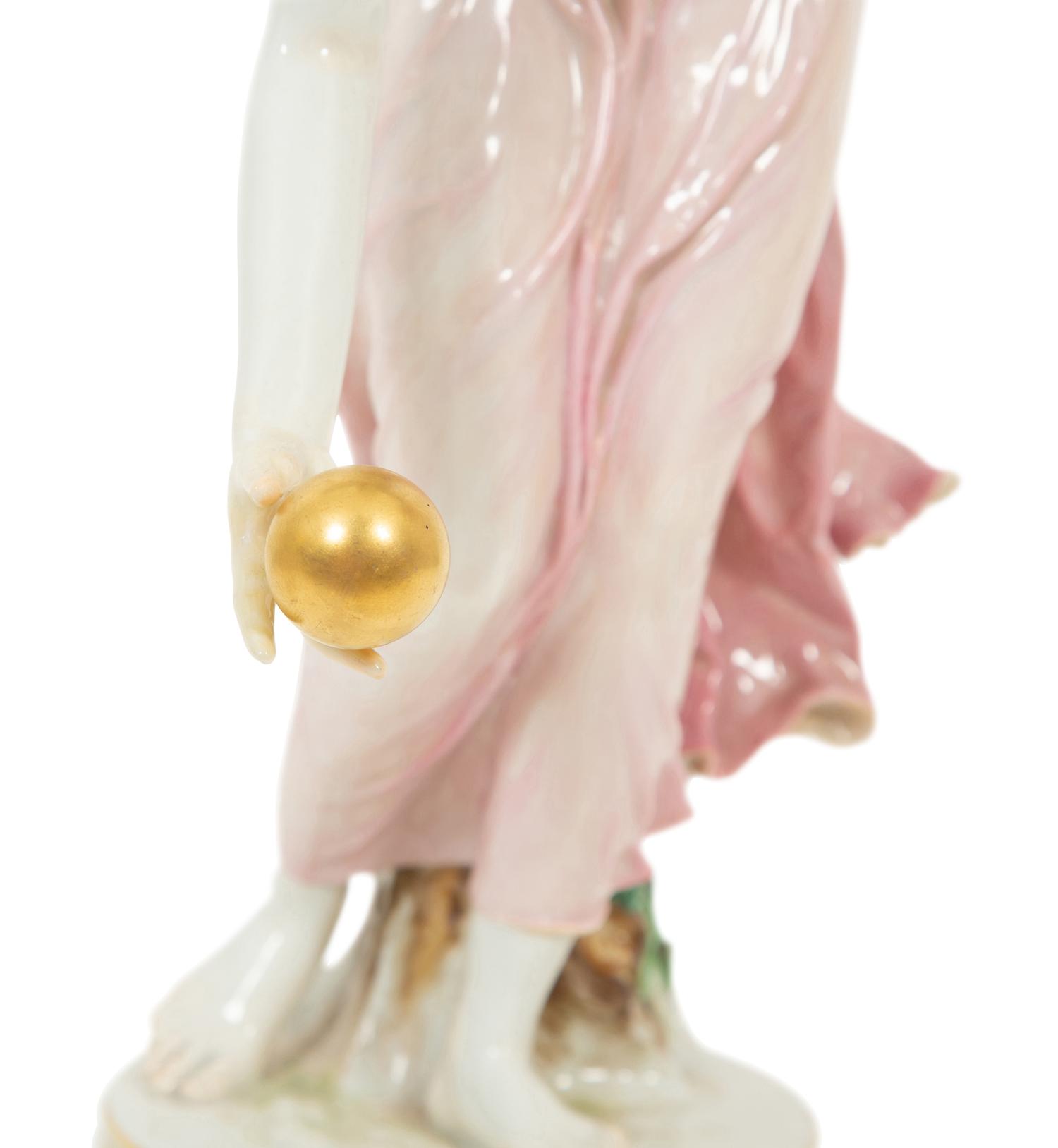 A Group of Six Meissen Porcelain Figures, including Woman with Golden Ball by Walter Schott