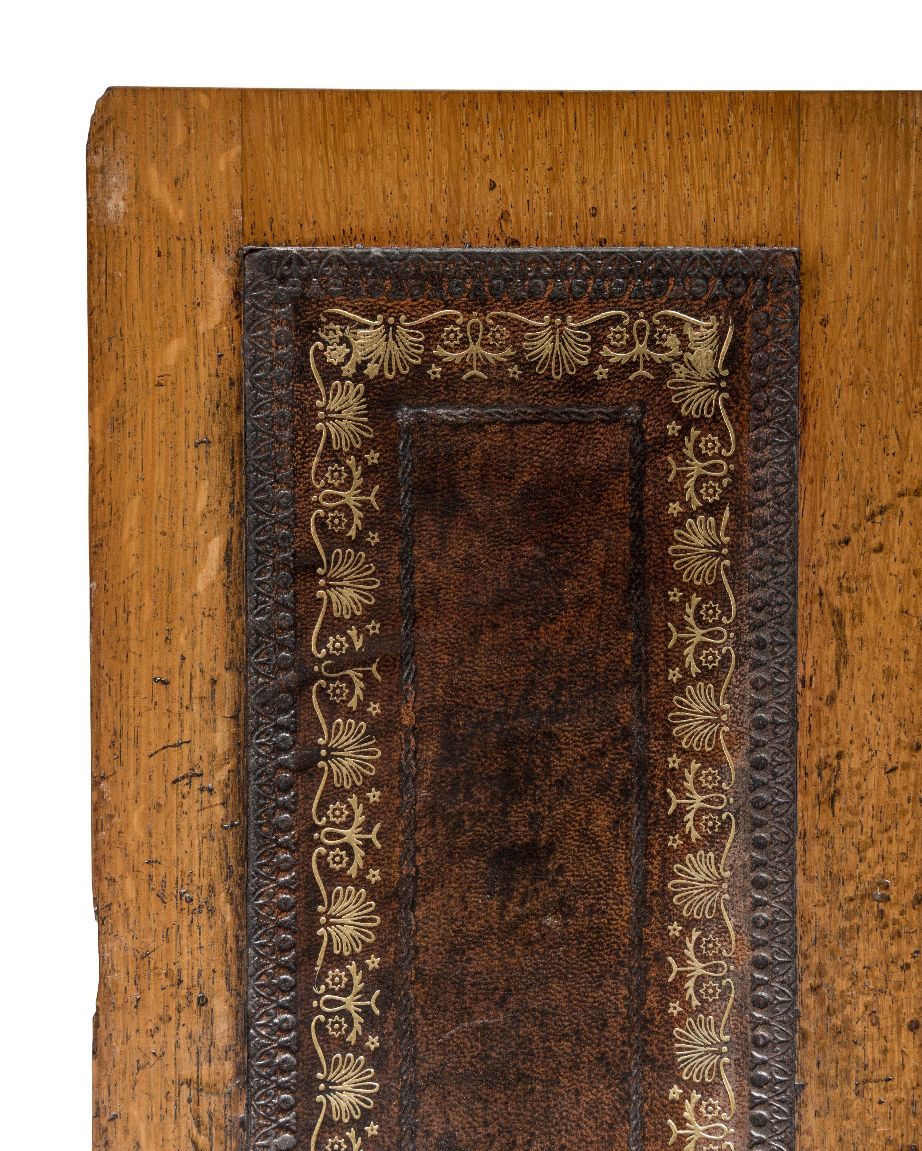 A Set of English Oak Metamorphic Library Steps