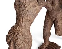 Pink Lady-Hare Dancing with Big Brown Dog, 2000