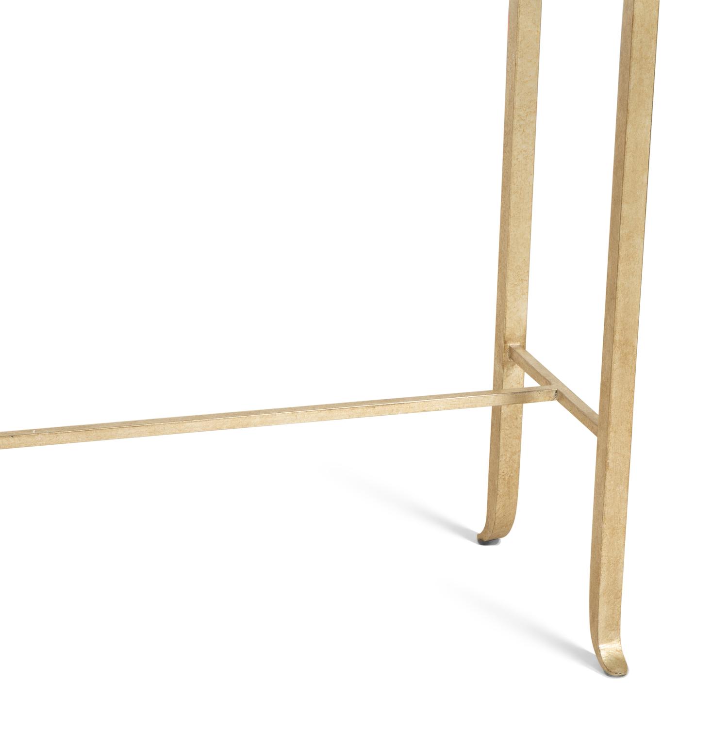 A Brushed Steel Console Table