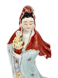 Three Chinese Famille Rose Porcelain Figures