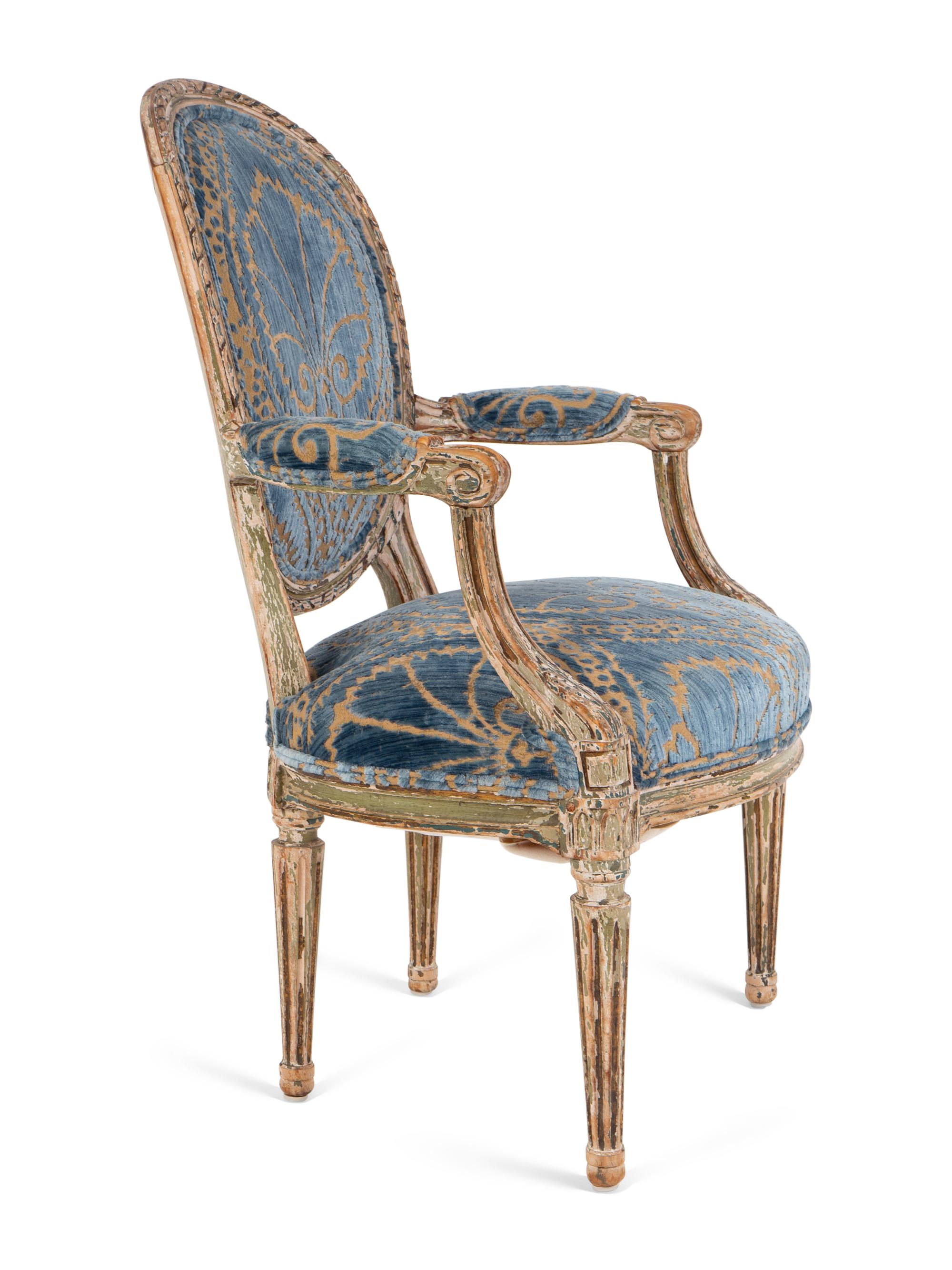 A Louis XVI Painted Fauteuil — LATE 18TH CENTURY