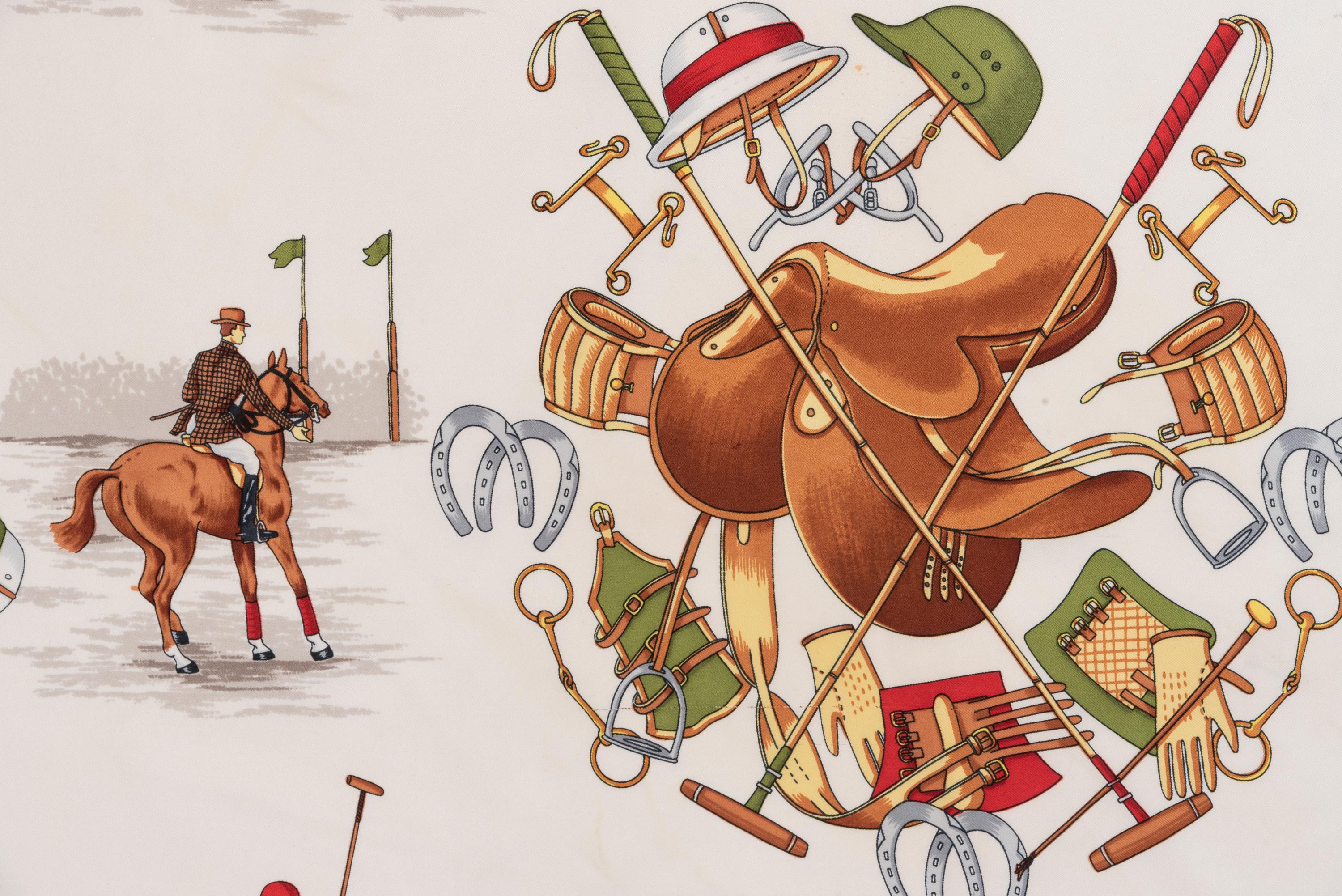 Four Designer Scarves: Two Hermès, Two Gucci