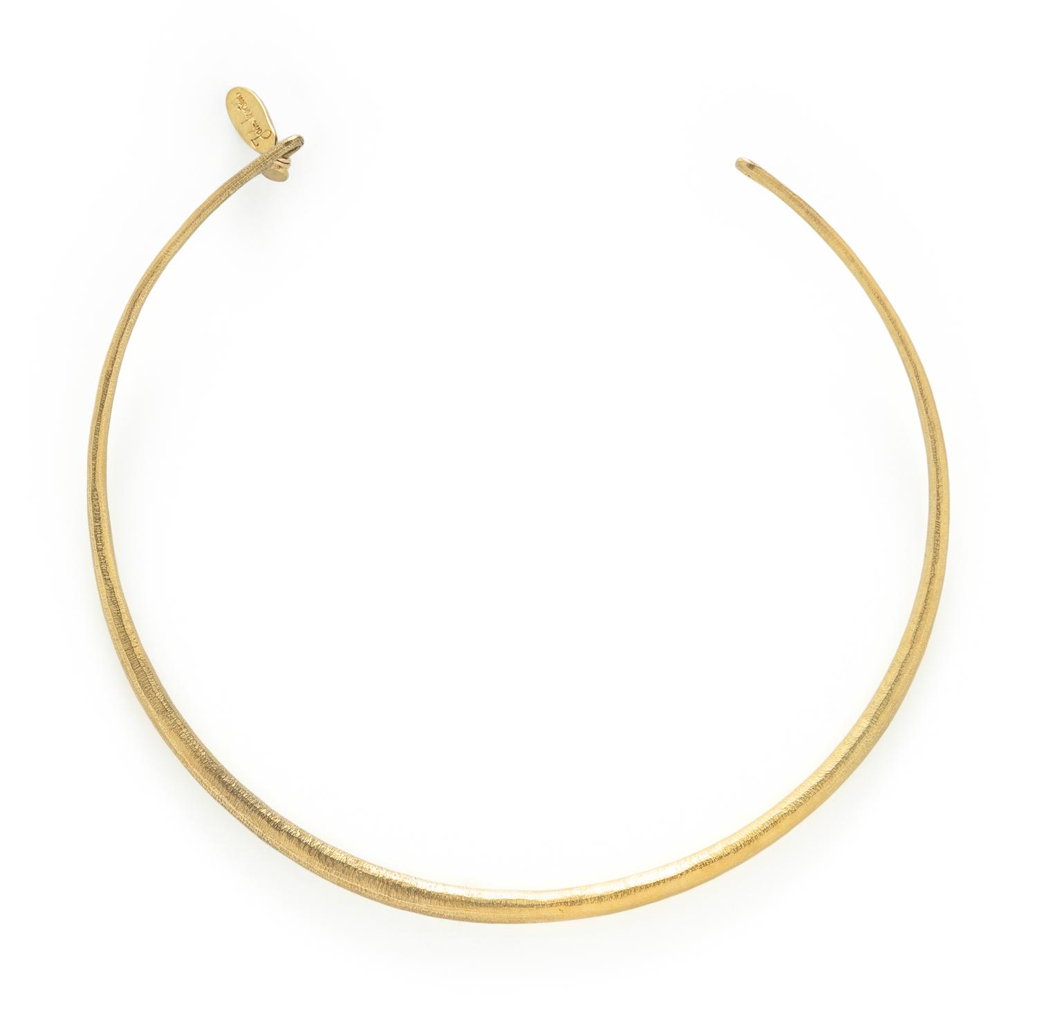 JOHN IVERSEN, YELLOW GOLD TORQUE NECKLACE