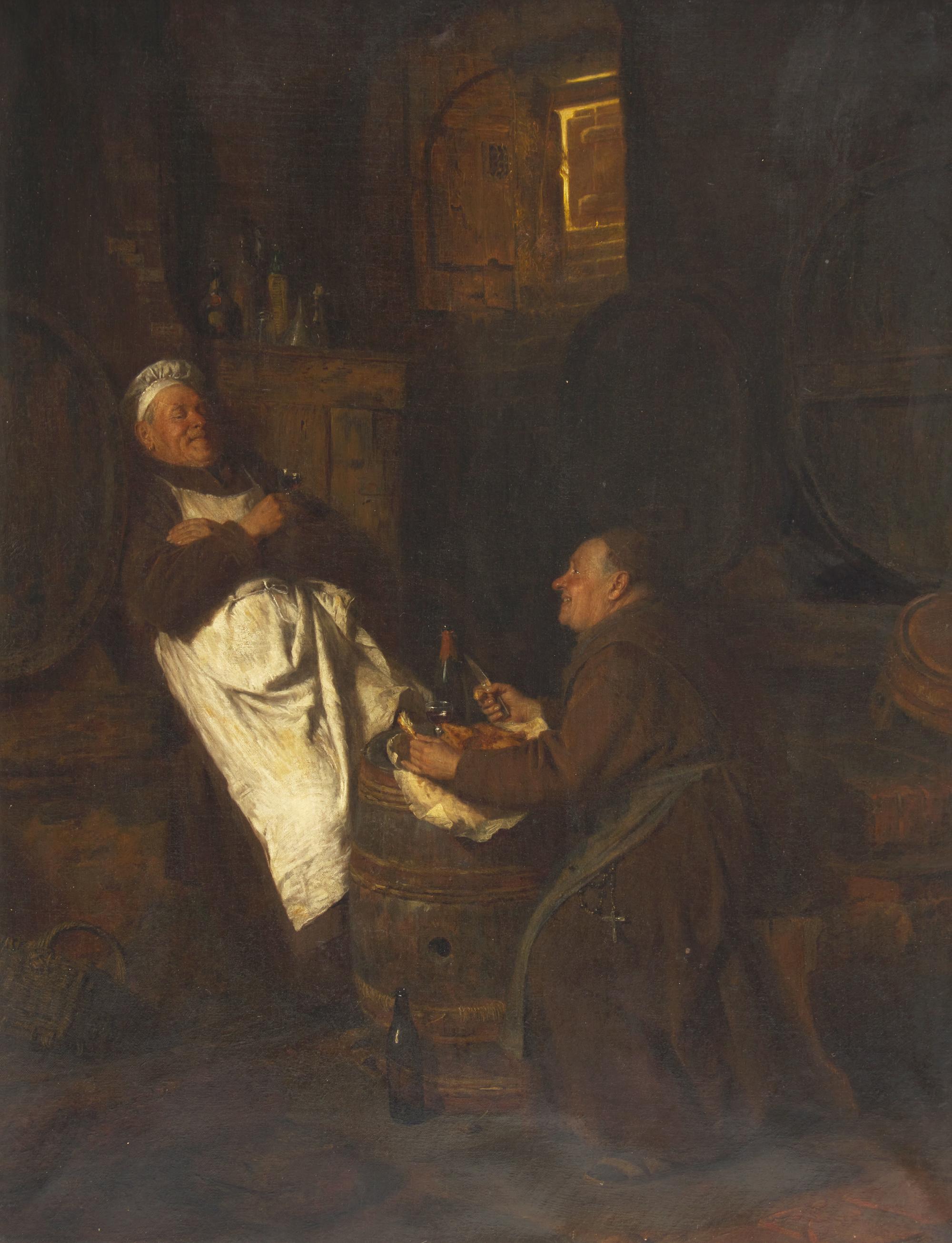 Eduard von Grützner (German, 1846-1925) — In the Monastery, 1874