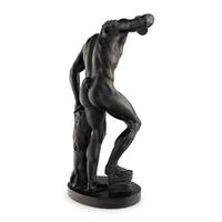 A Danish Black Ceramic Figure of a Dancing Faun