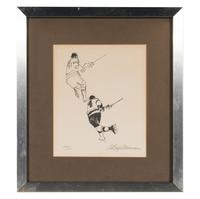 A 1972 LeRoy Neiman Bobby Orr "A Study of 4" Numbered Serigraph