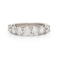 TIFFANY & CO., SEVEN DIAMOND AND PLATINUM RING