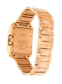 CARTIER, REF. 3508 18K ROSE GOLD 'TANK ANGLAISE' AUTOMATIC DATE WATCH, BOX & BOOKLETS