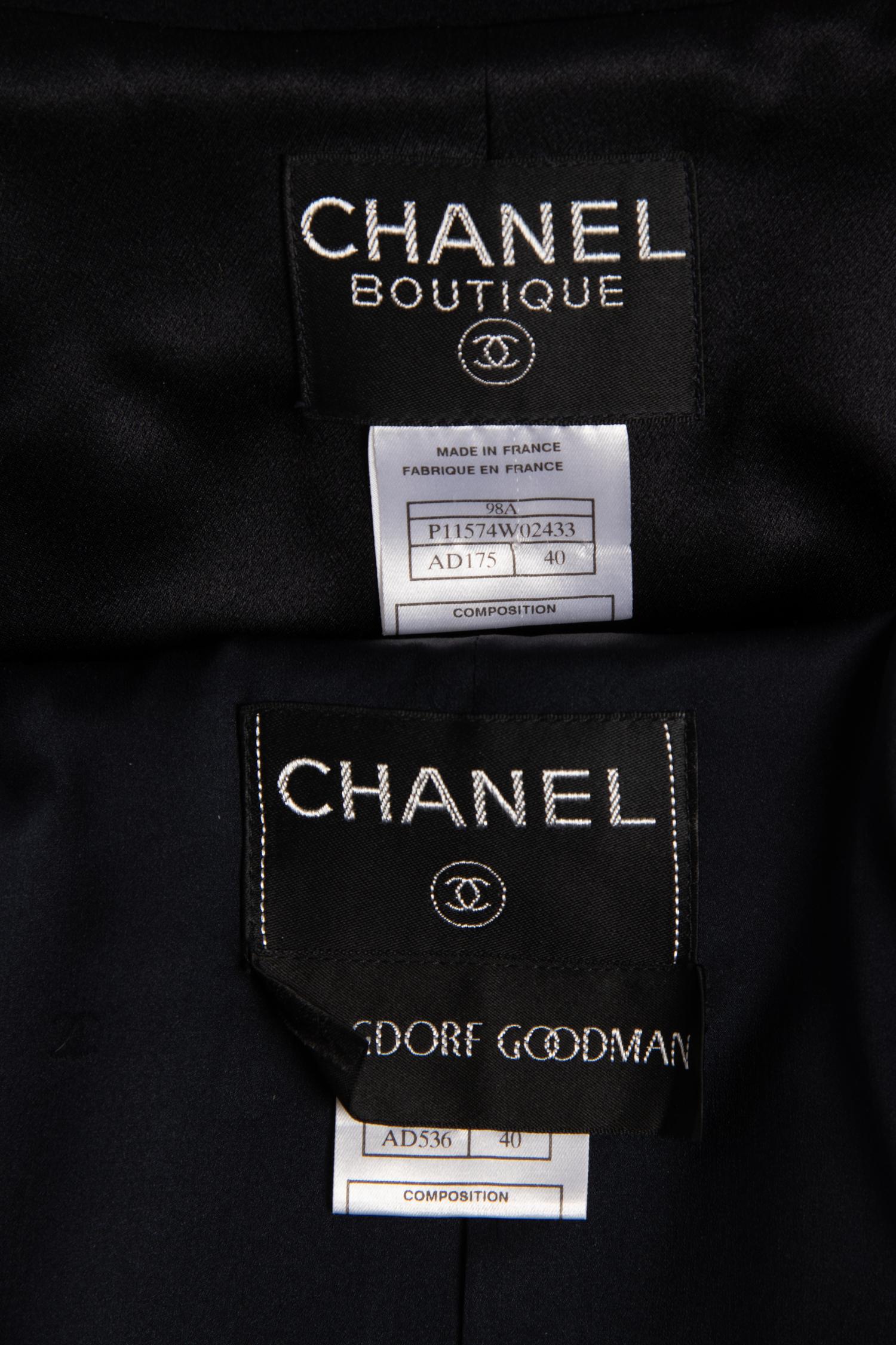 Chanel Navy Three-Piece Ensemble and Pea Coat, 1998-1999