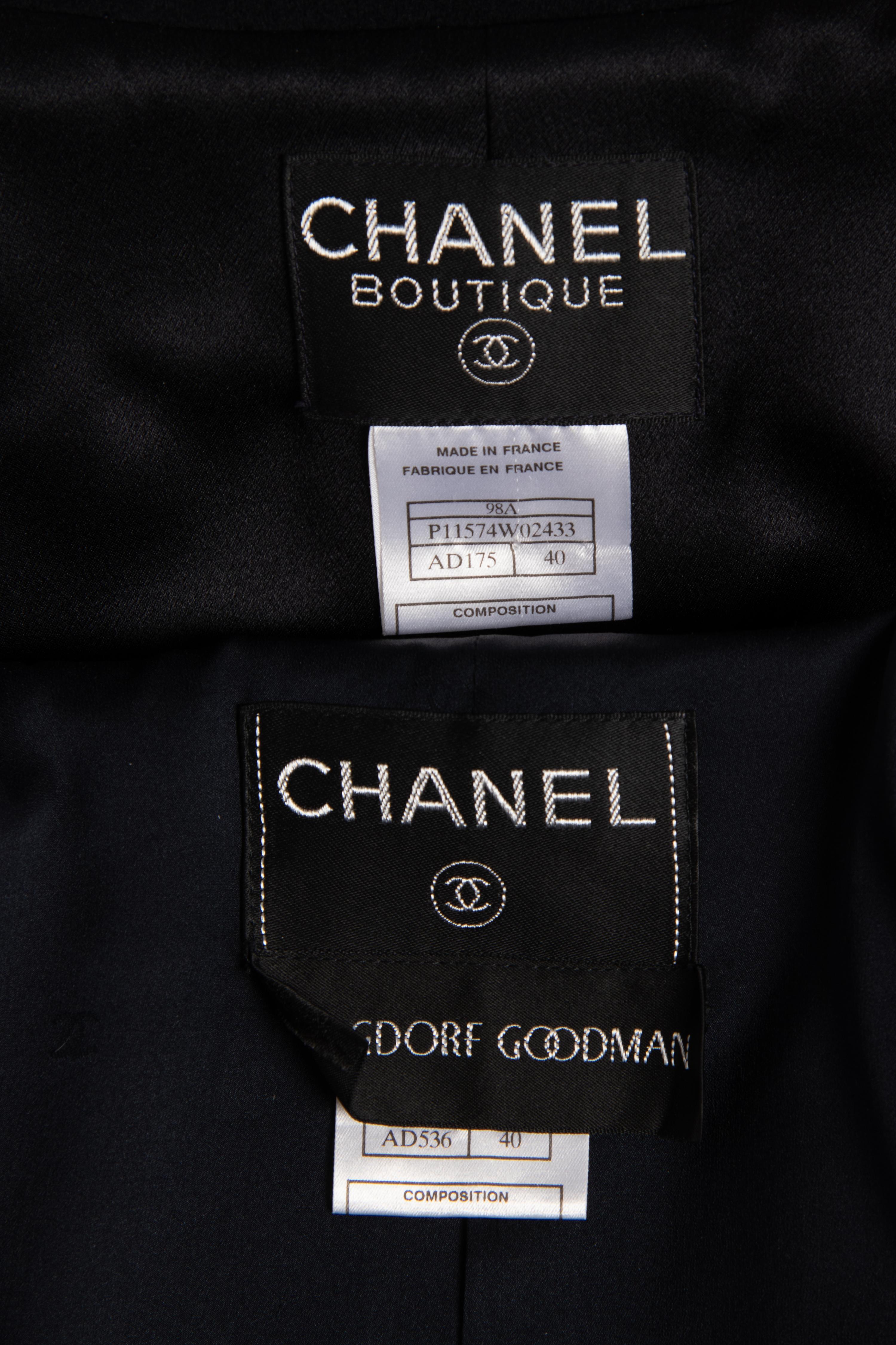 Chanel Navy Three-Piece Ensemble and Pea Coat, 1998-1999