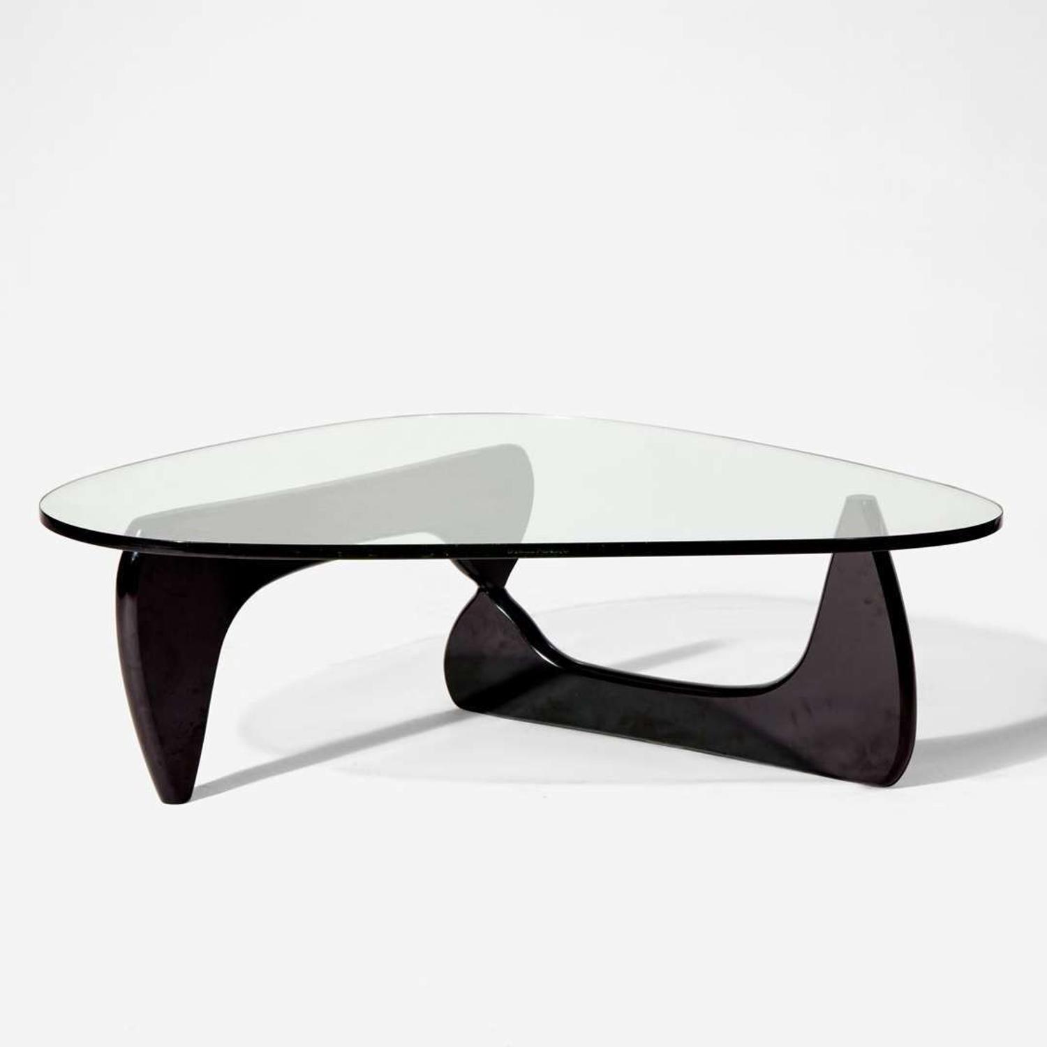 Isamu Noguchi (American, 1904-1988) IN-50 Ebonized Wood and Glass Coffee Table, Herman Miller, USA, designed 1944, the present lot circa 2000