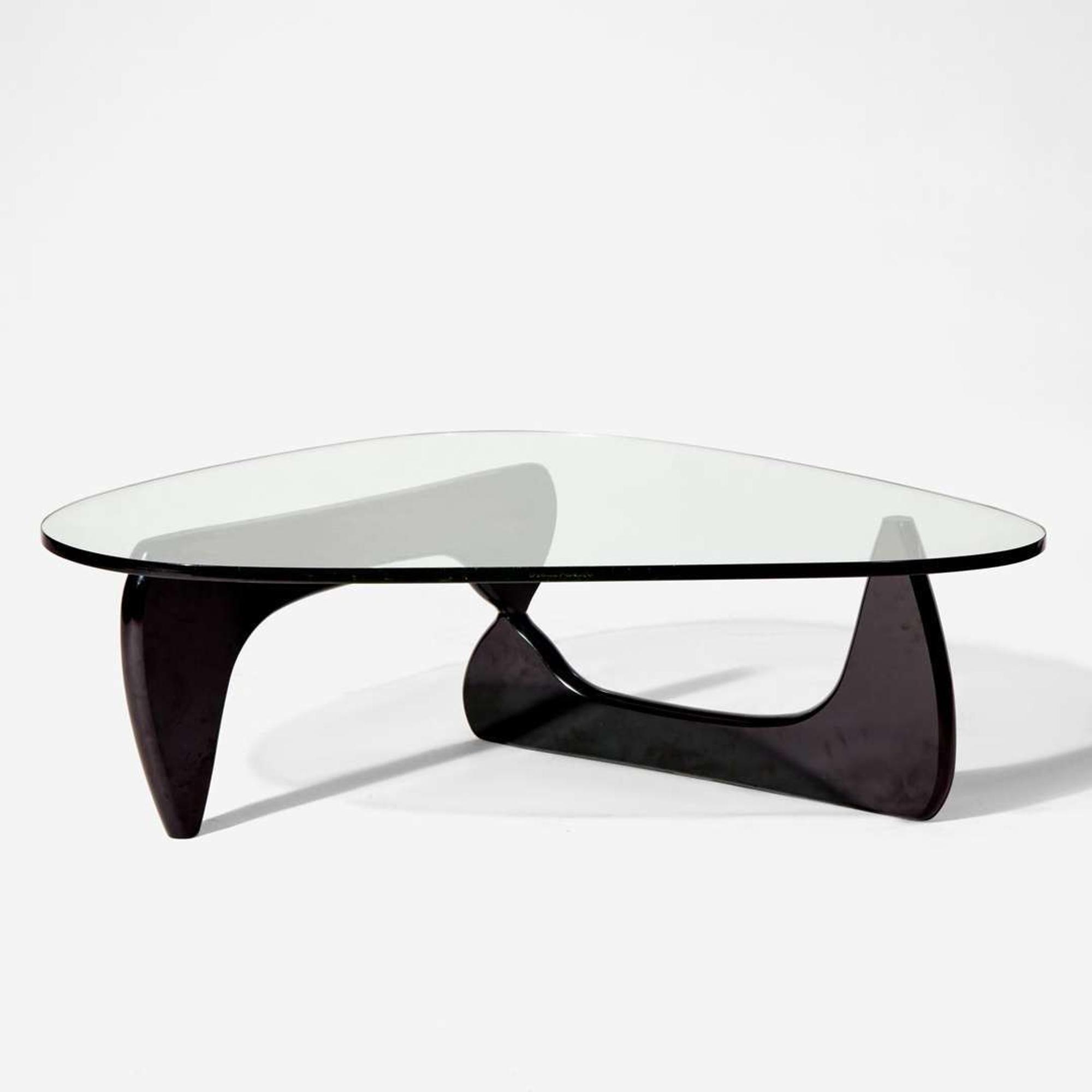 Isamu Noguchi (American, 1904-1988) IN-50 Ebonized Wood and Glass Coffee Table, Herman Miller, USA, designed 1944, the present lot circa 2000