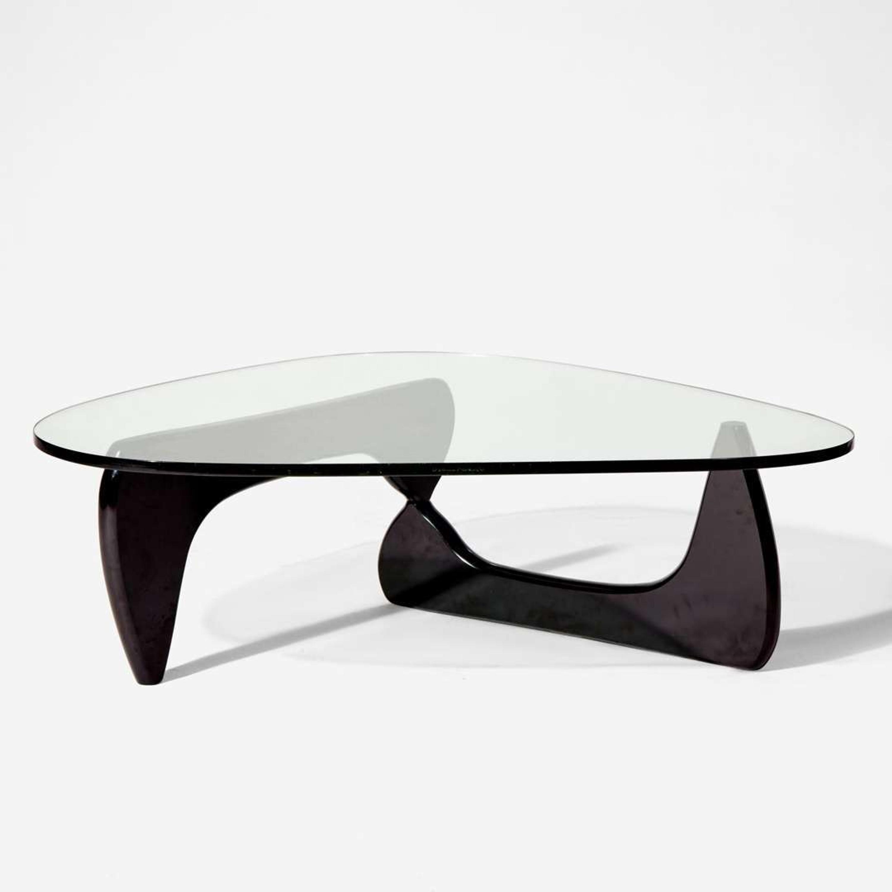 Isamu Noguchi (American, 1904-1988) IN-50 Ebonized Wood and Glass Coffee Table, Herman Miller, USA, designed 1944, the present lot circa 2000