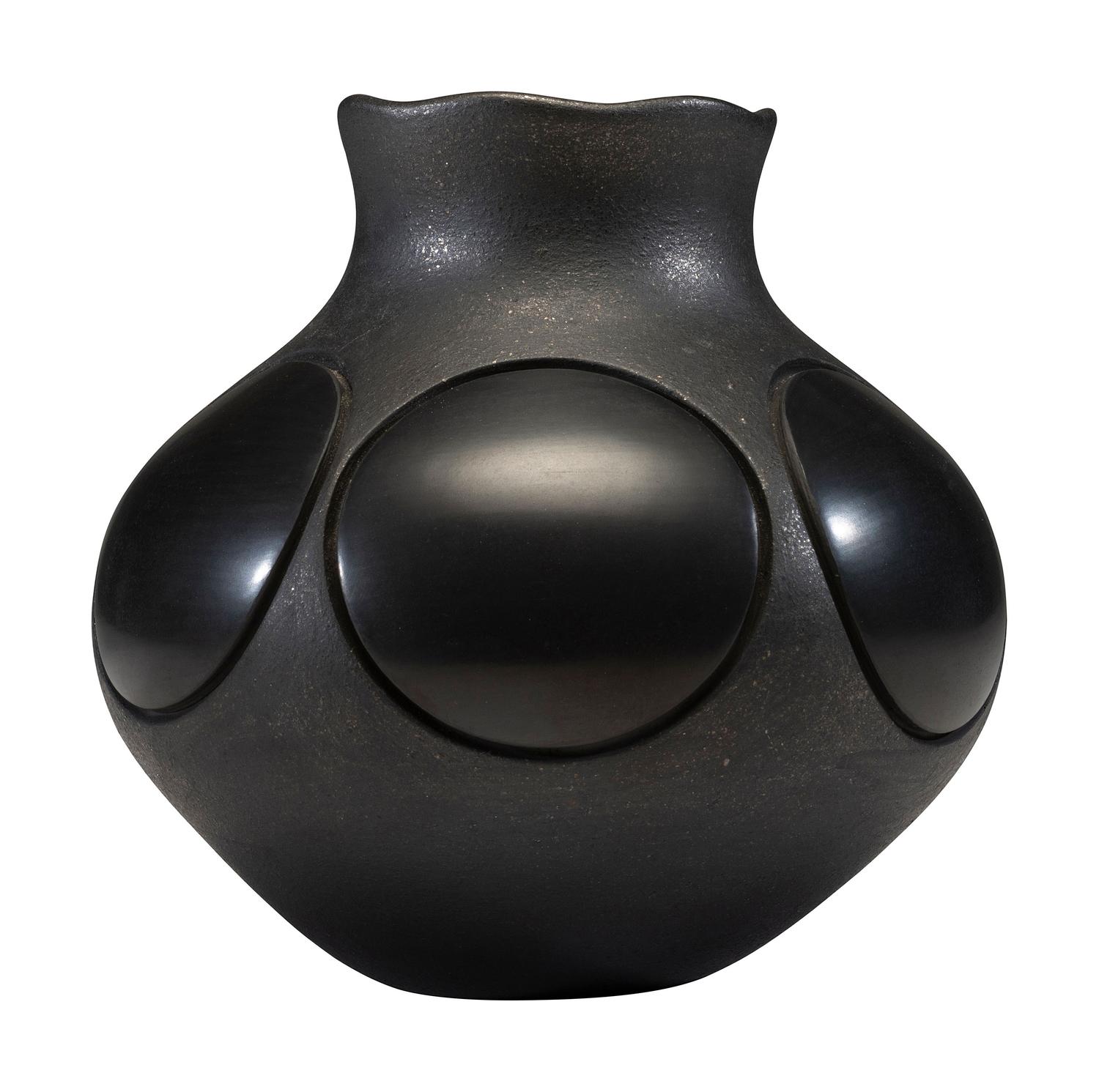 Micaeous Blackware Pottery Jar