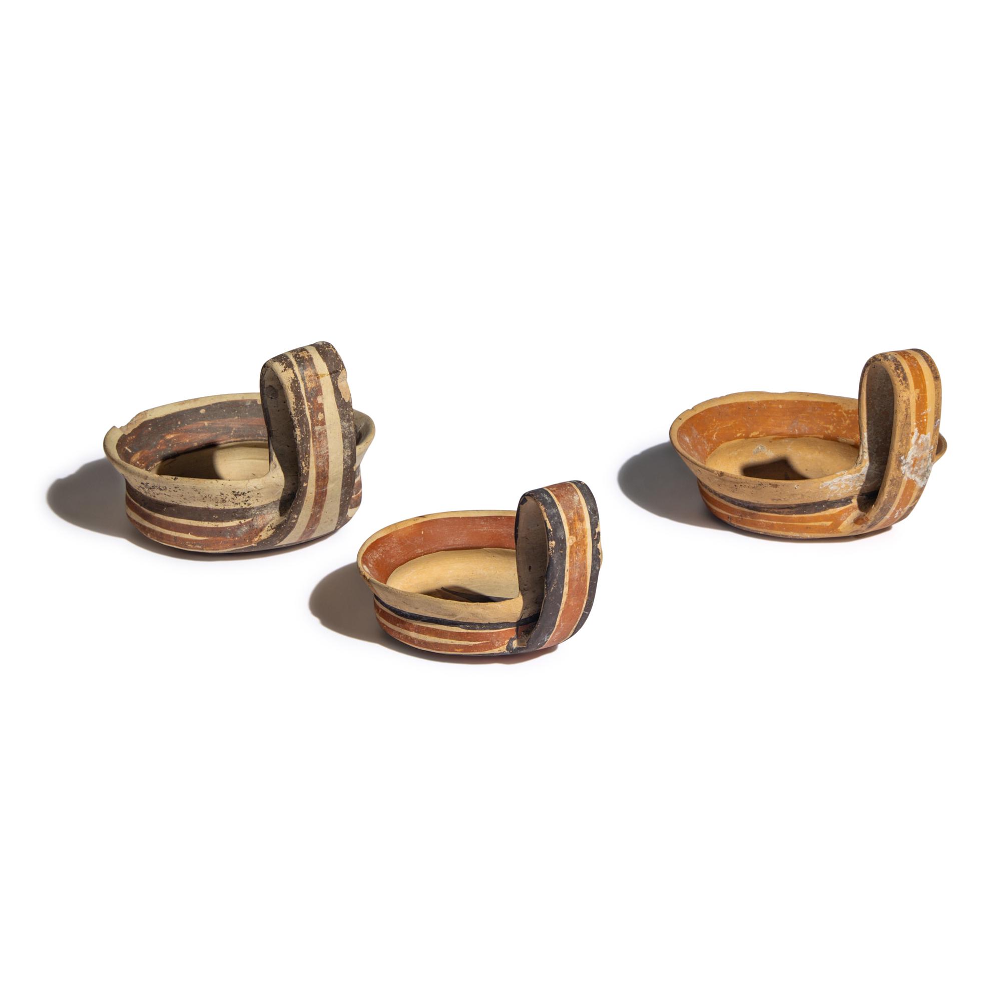 Three Duanian Polychrome Kyathoi