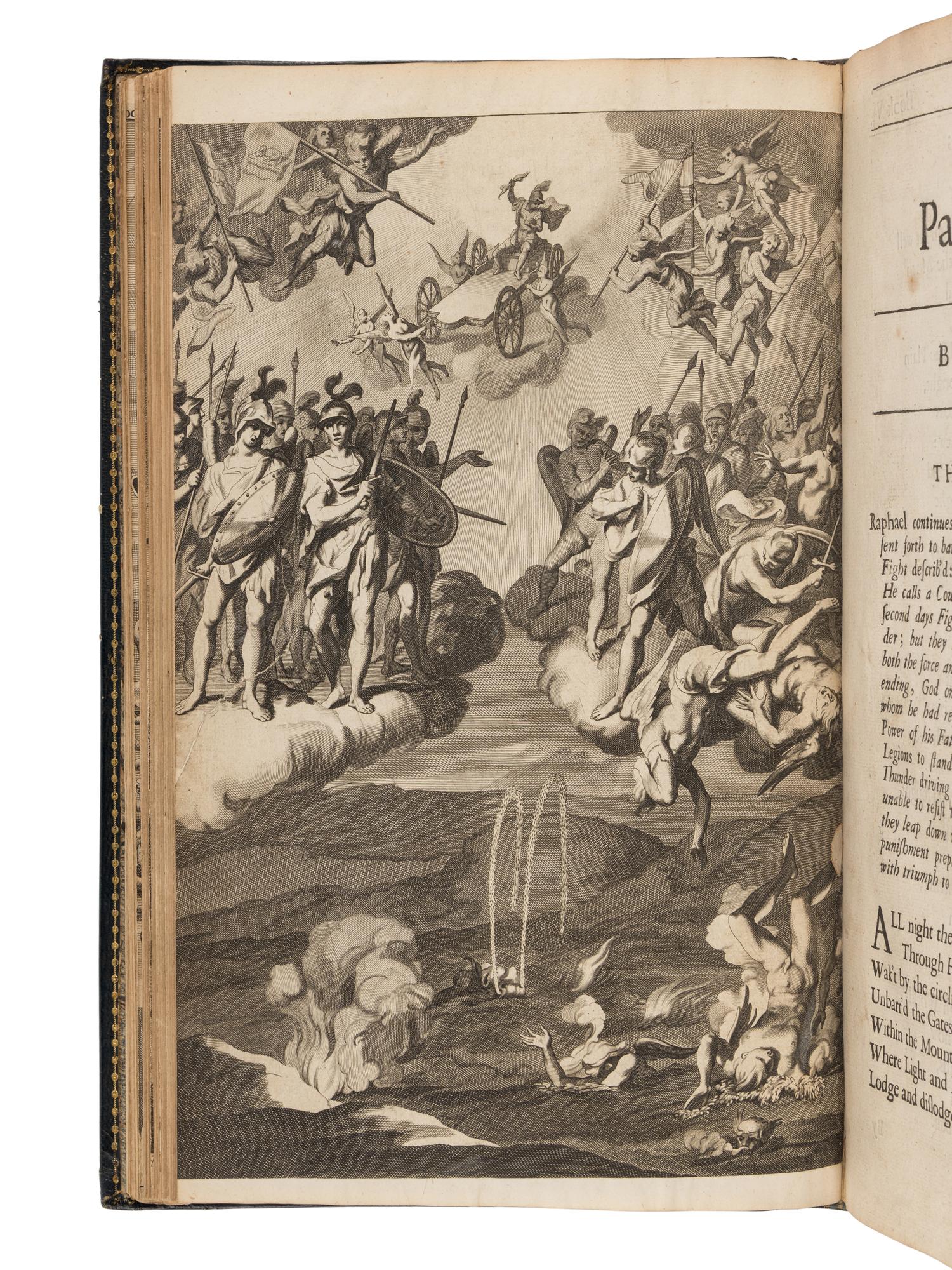MILTON, John (1608-1674). Paradise Lost a Poem in Twelve Books . London: Miles Flesher for Richard Bently and Jacob Tonson, 1688.