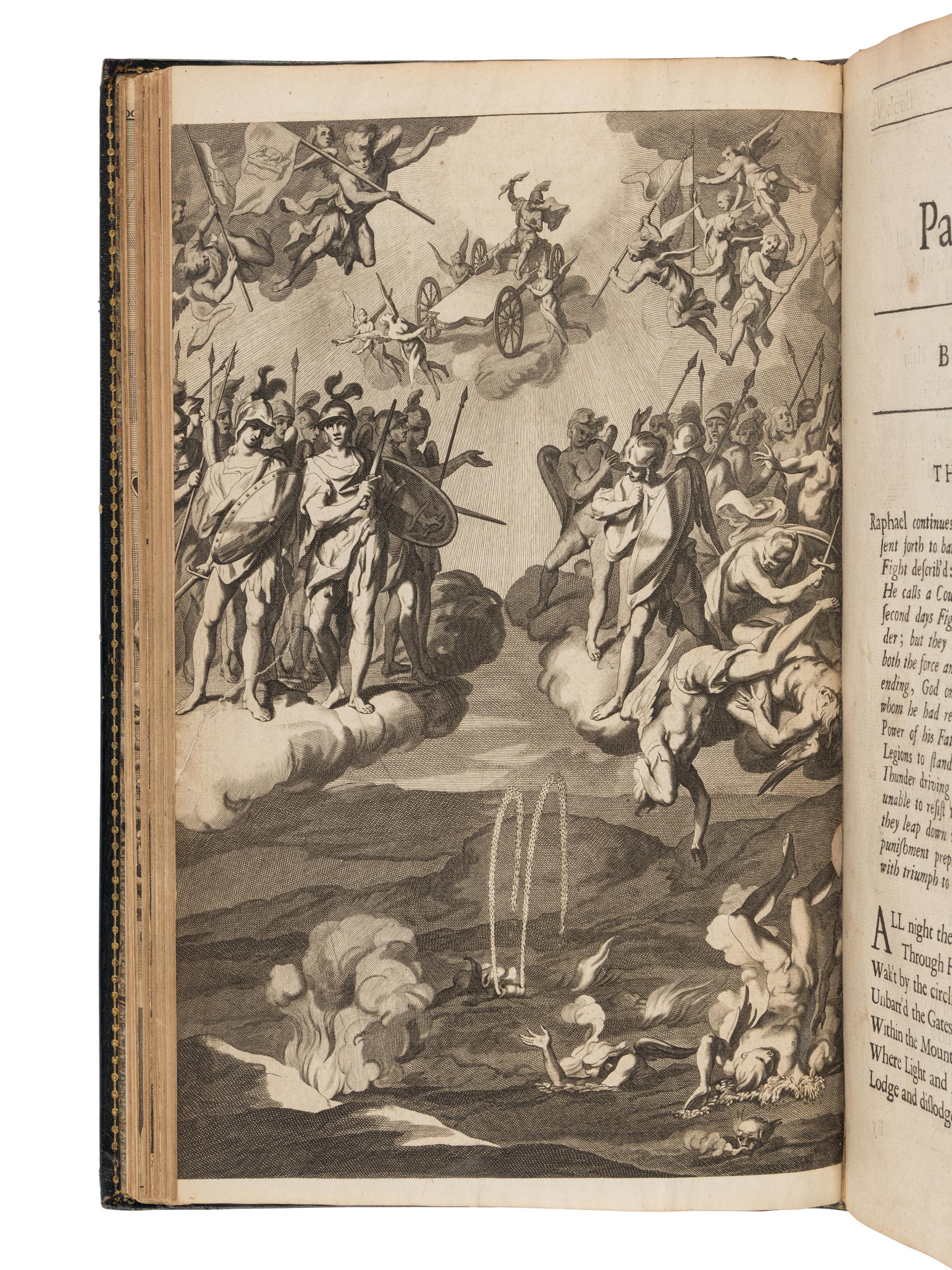 MILTON, John (1608-1674). Paradise Lost a Poem in Twelve Books . London: Miles Flesher for Richard Bently and Jacob Tonson, 1688.