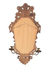 A Pair of Rococo Style Giltwood Girandole Mirrors