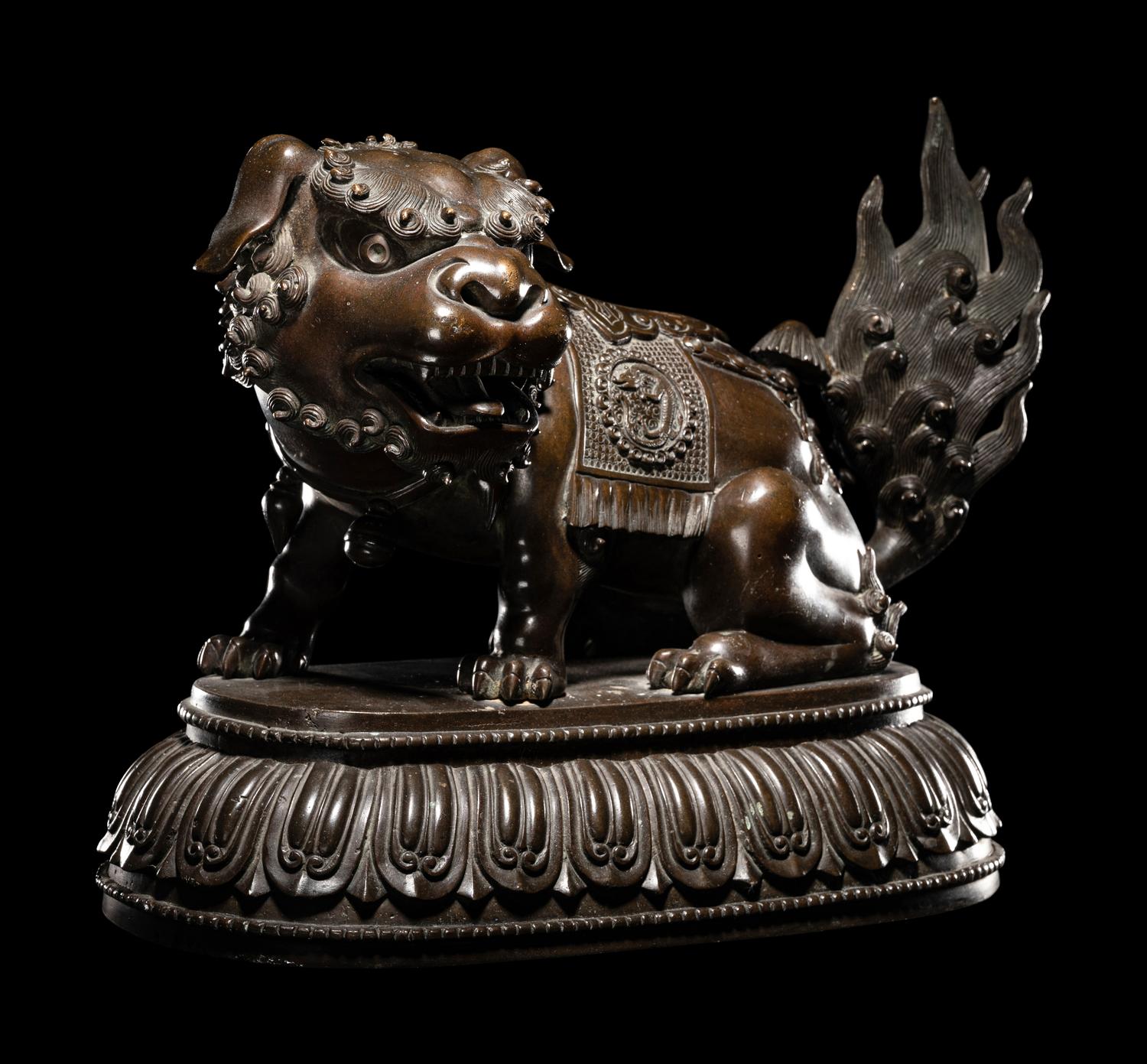 A Bronze Figure of a Fu Lion