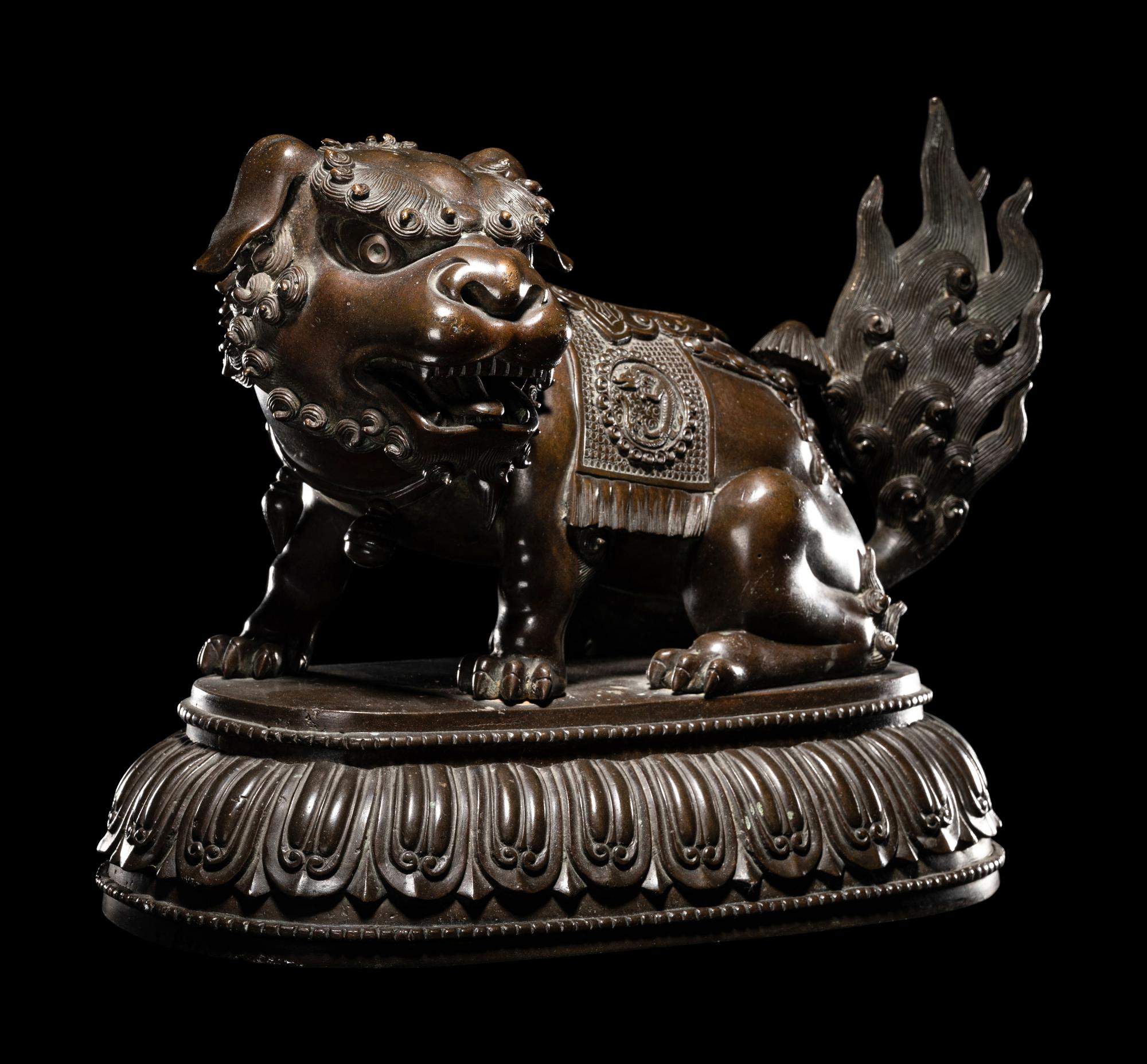 A Bronze Figure of a Fu Lion