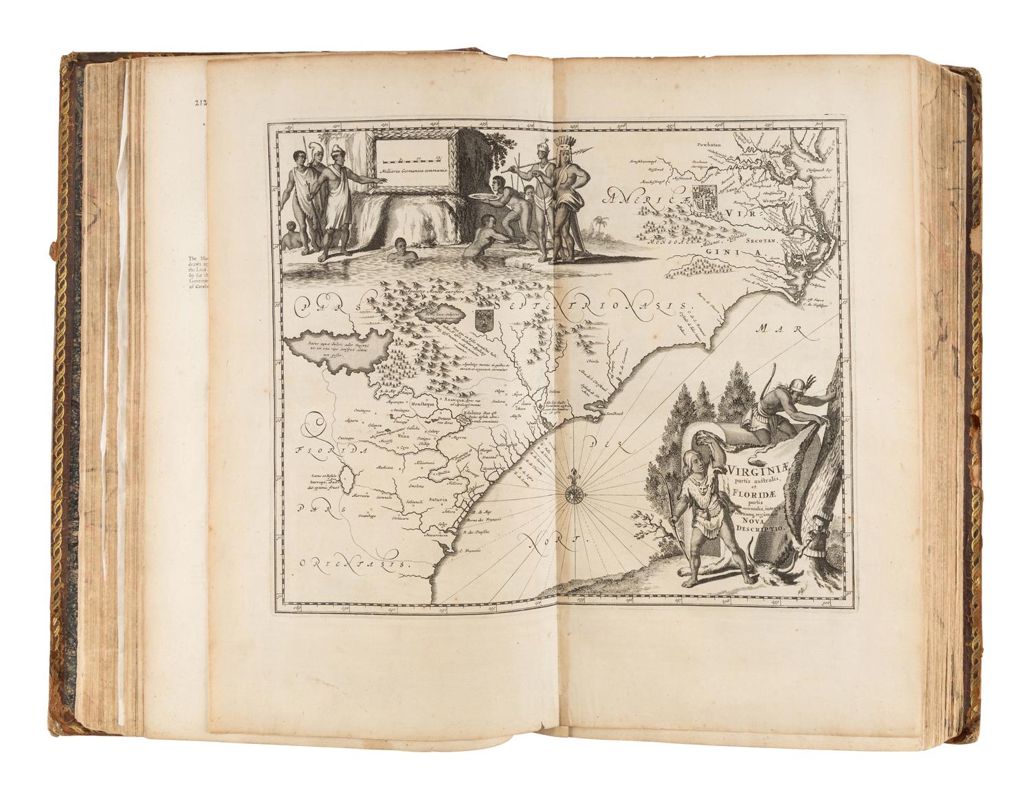 OGILBY, John (1600-1676), translator. [MONTANUS, Arnoldus (ca 1625-1683)]. America: being the latest, and most Accurate Description of the New World... Collected from most Authentick Authors, Augmented with later Observations, and Adorn'd with maps and Sculptures, by John Ogilby . London: Printed by the Author, 1671.