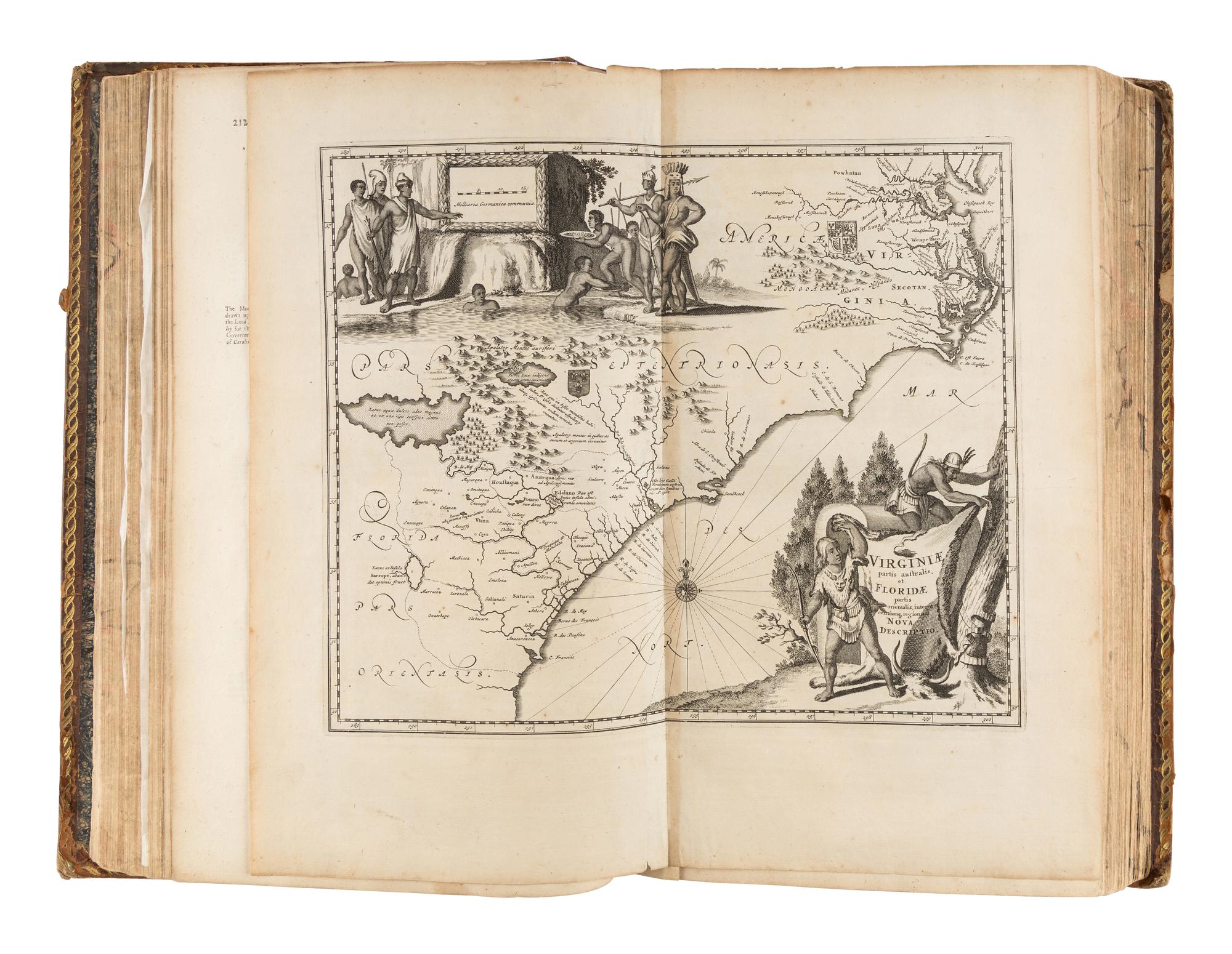OGILBY, John (1600-1676), translator. [MONTANUS, Arnoldus (ca 1625-1683)]. America: being the latest, and most Accurate Description of the New World... Collected from most Authentick Authors, Augmented with later Observations, and Adorn'd with maps and Sculptures, by John Ogilby . London: Printed by the Author, 1671.