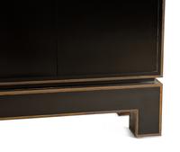 A Black Formica and Brass Sideboard in the Manner of James Mont — Last-Quarter, 20th Century