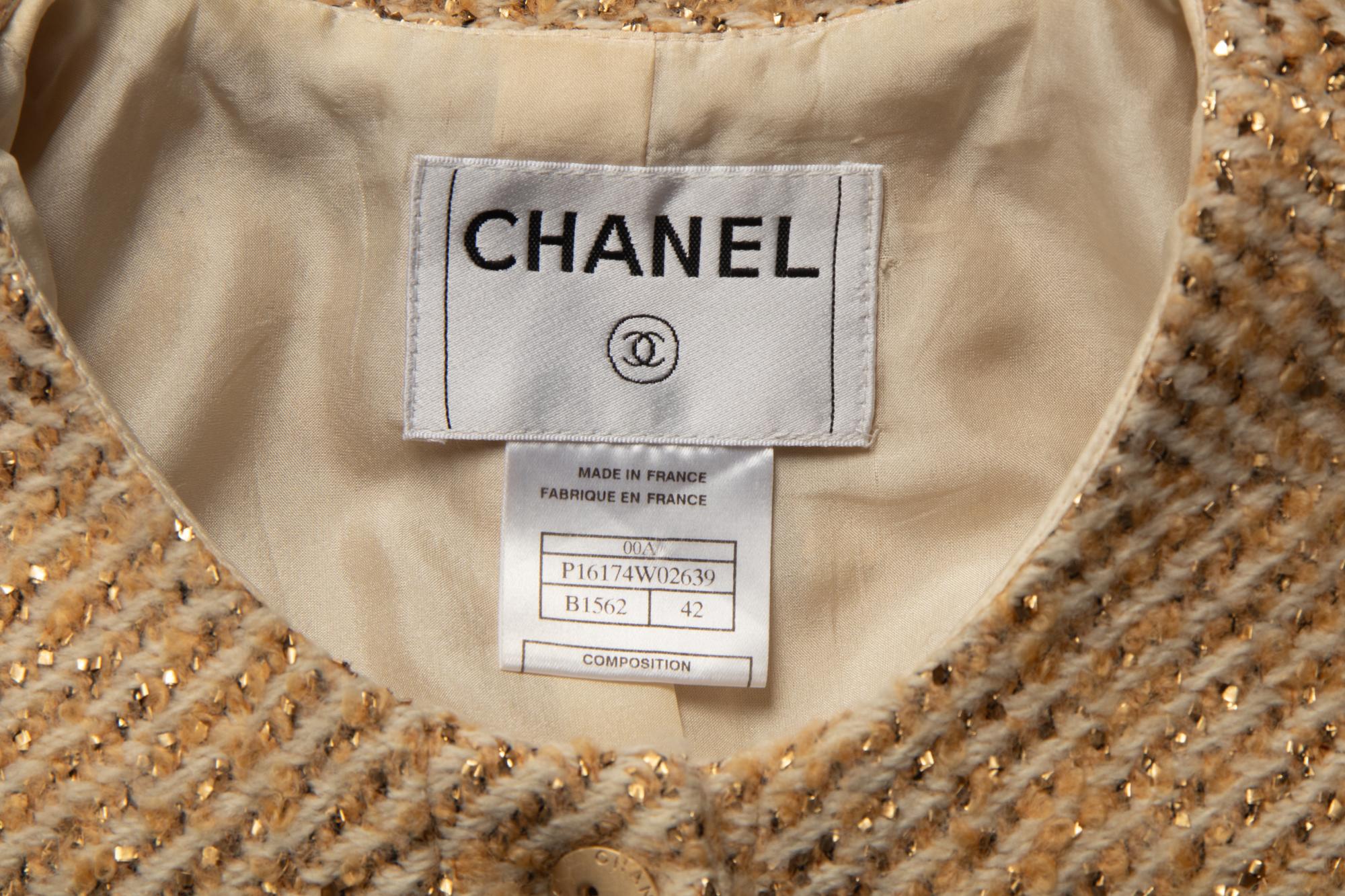 Chanel Tweed Jacket with Matching Scarf