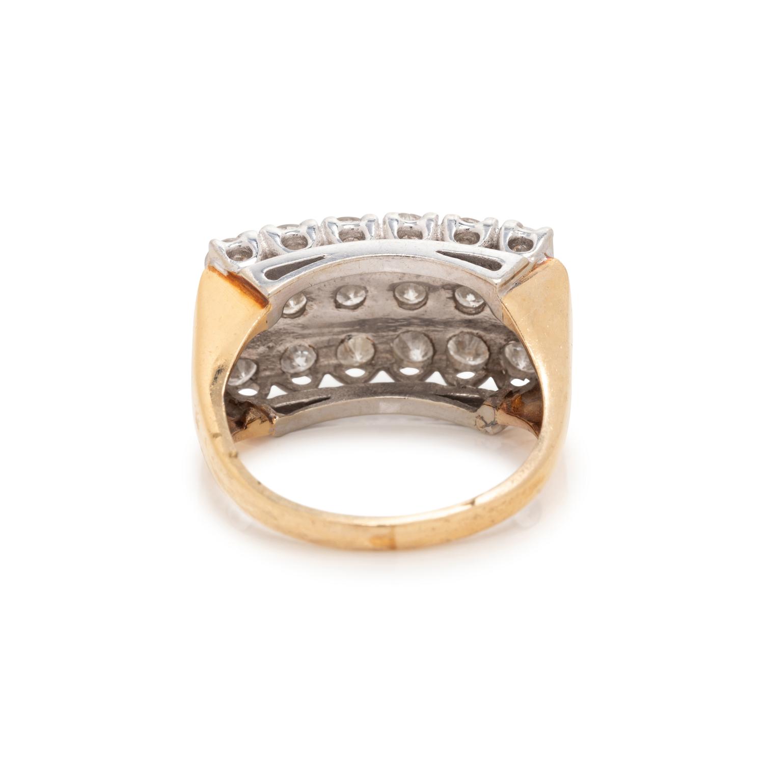 BICOLOR GOLD AND DIAMOND RING