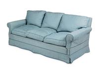 A Custom Upholstered Three-Seat Sofa