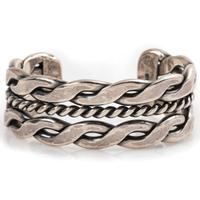 Navajo Silver Twisted Wire Cuff Bracelet