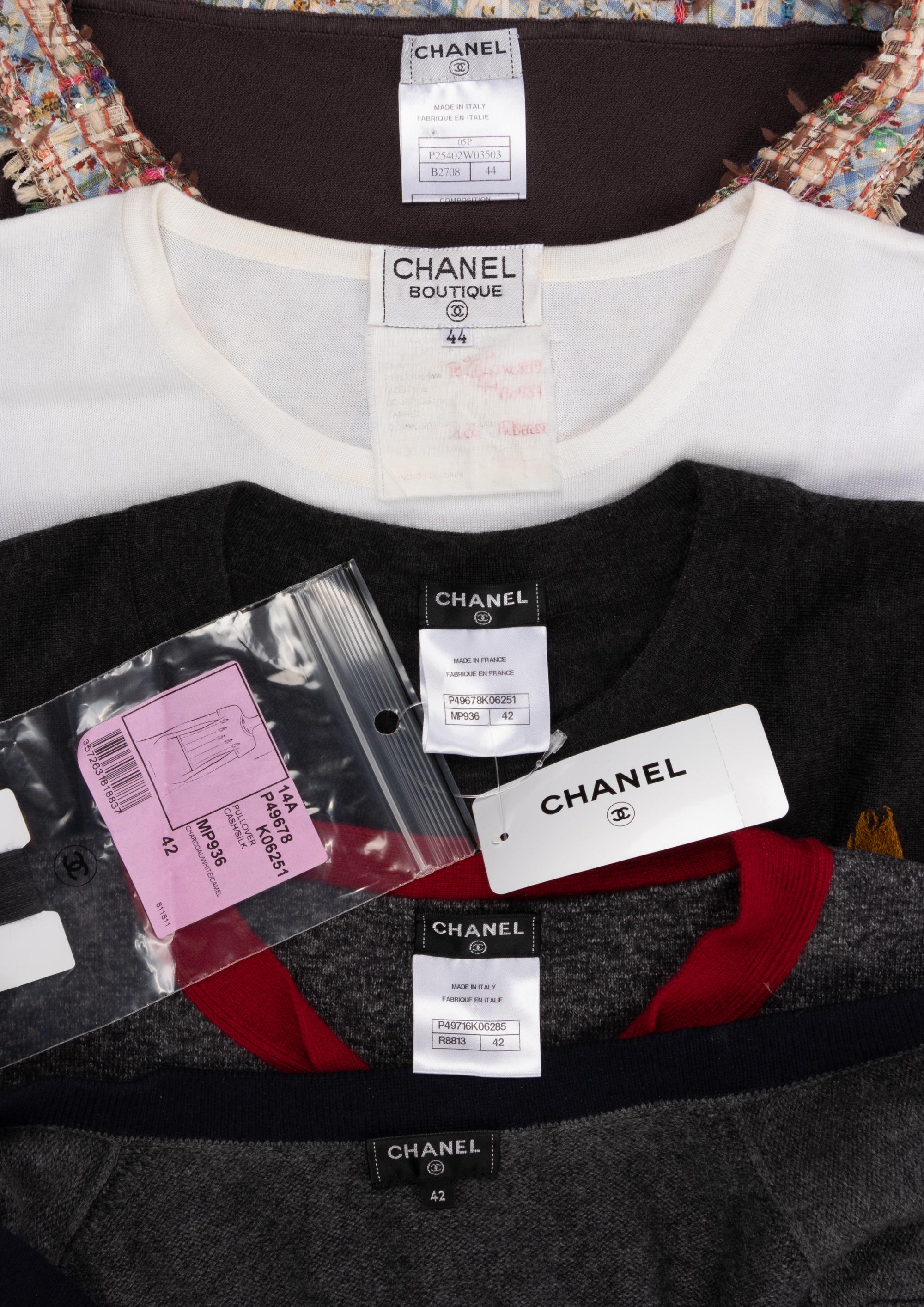 Five Chanel Knit Top Pieces, ca.1995-2005