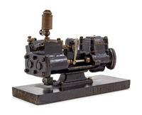 A Metal Cross Component Two Cylinder Steam Engine Scale Model