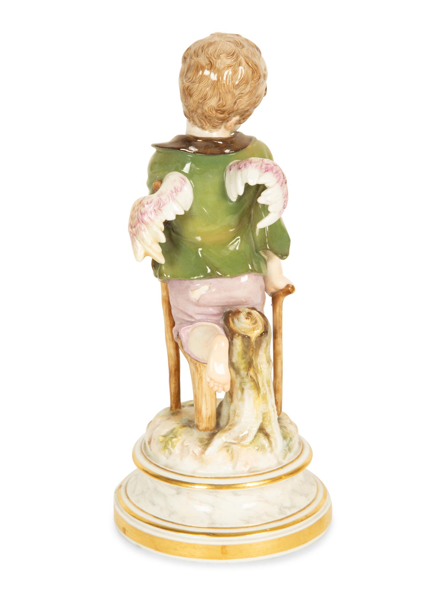 A Meissen Porcelain Figure of Cupid Depicted as a Beggar — 19TH CENTURY