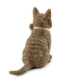 An Austrian Cold-Painted Bronze Figure of a Cat — CIRCA 1900