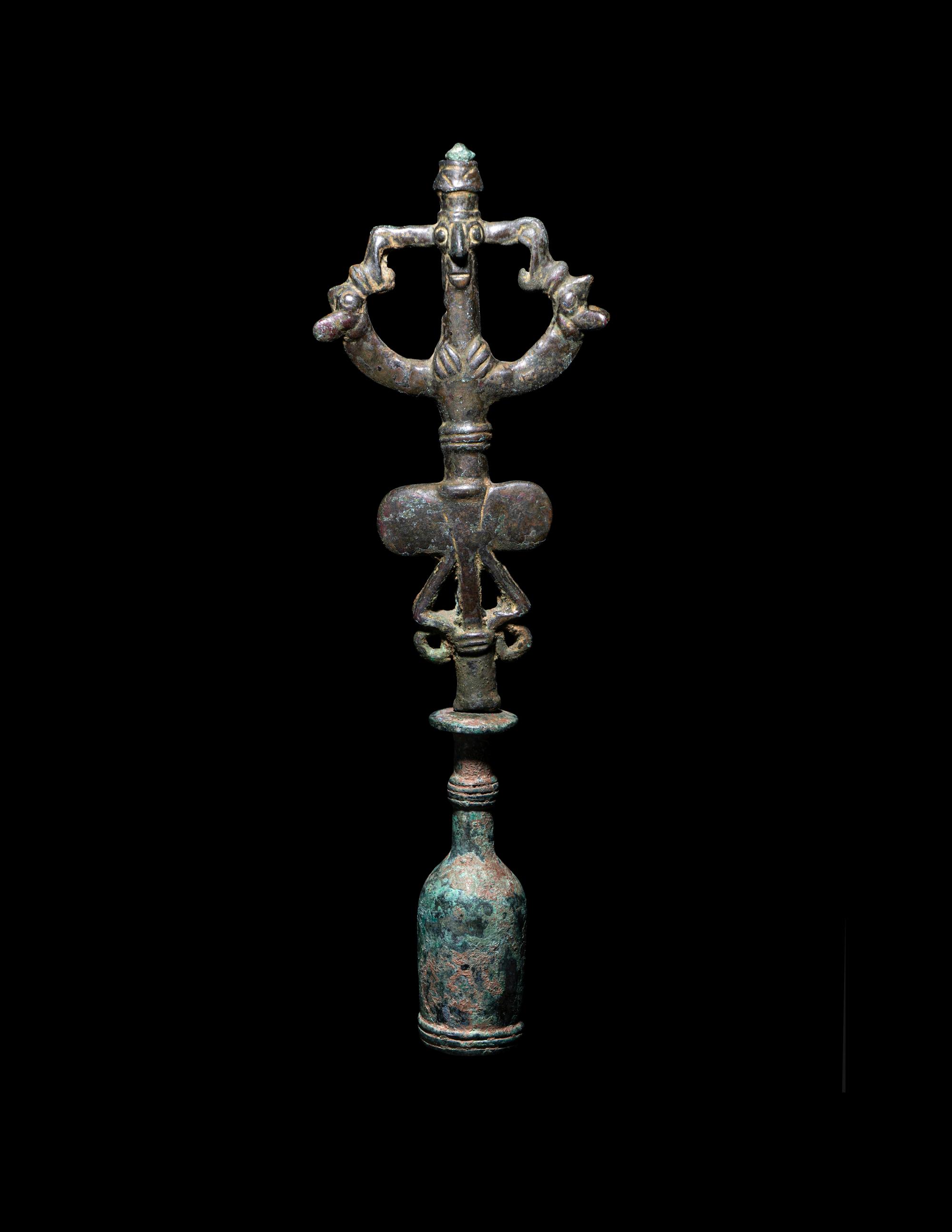 A Luristan Bronze Finial with The Master of the Animals