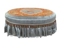 A French Needlepoint Upholstered Ottoman