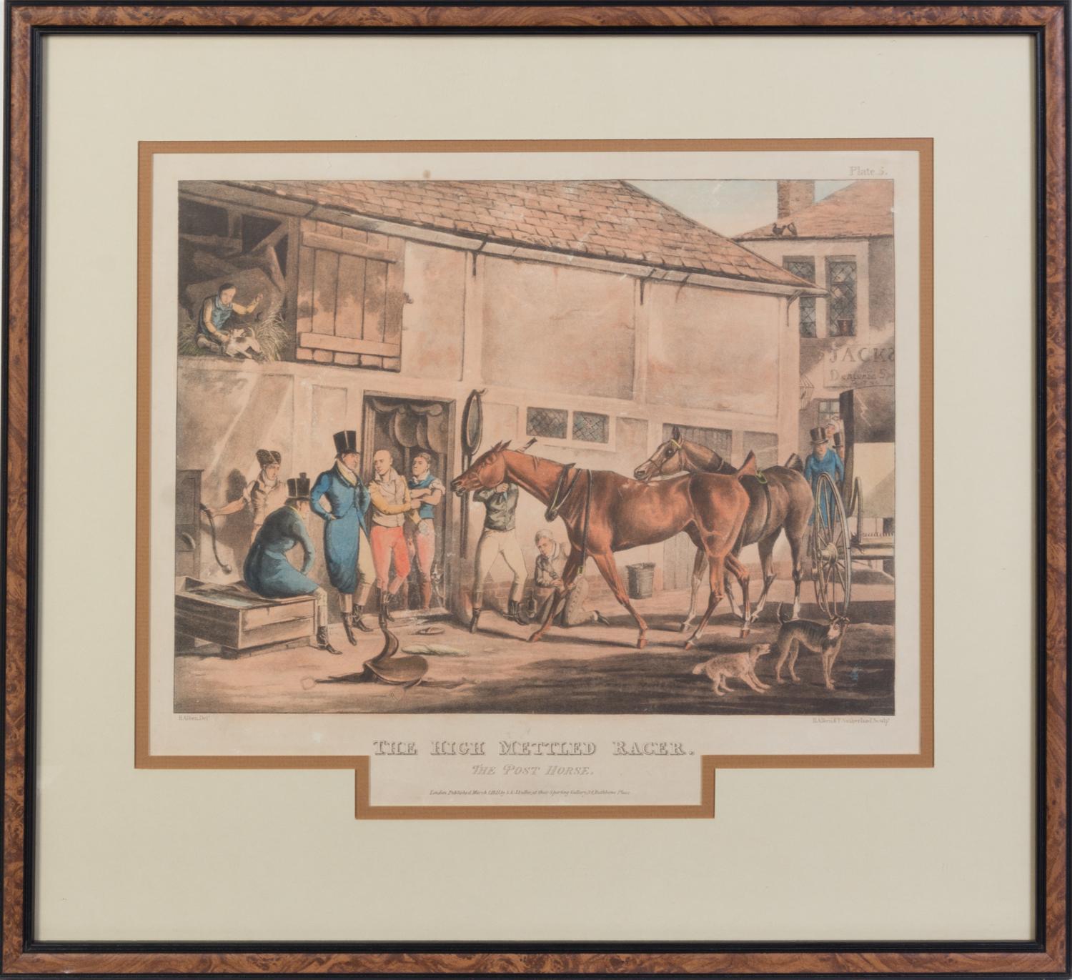 A Group of Six Hand Colored English Sporting Prints Height of each 20 x width 22 inches (framed).