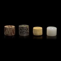 Four Chinese Archer's Rings 扳指一組四枚