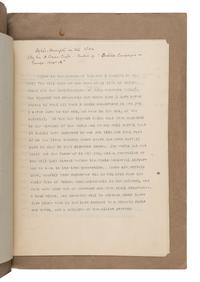 Doyle, Arthur Conan (1859-1930). A pair of typescript articles with holograph emendations in Doyle's hand, comprising: