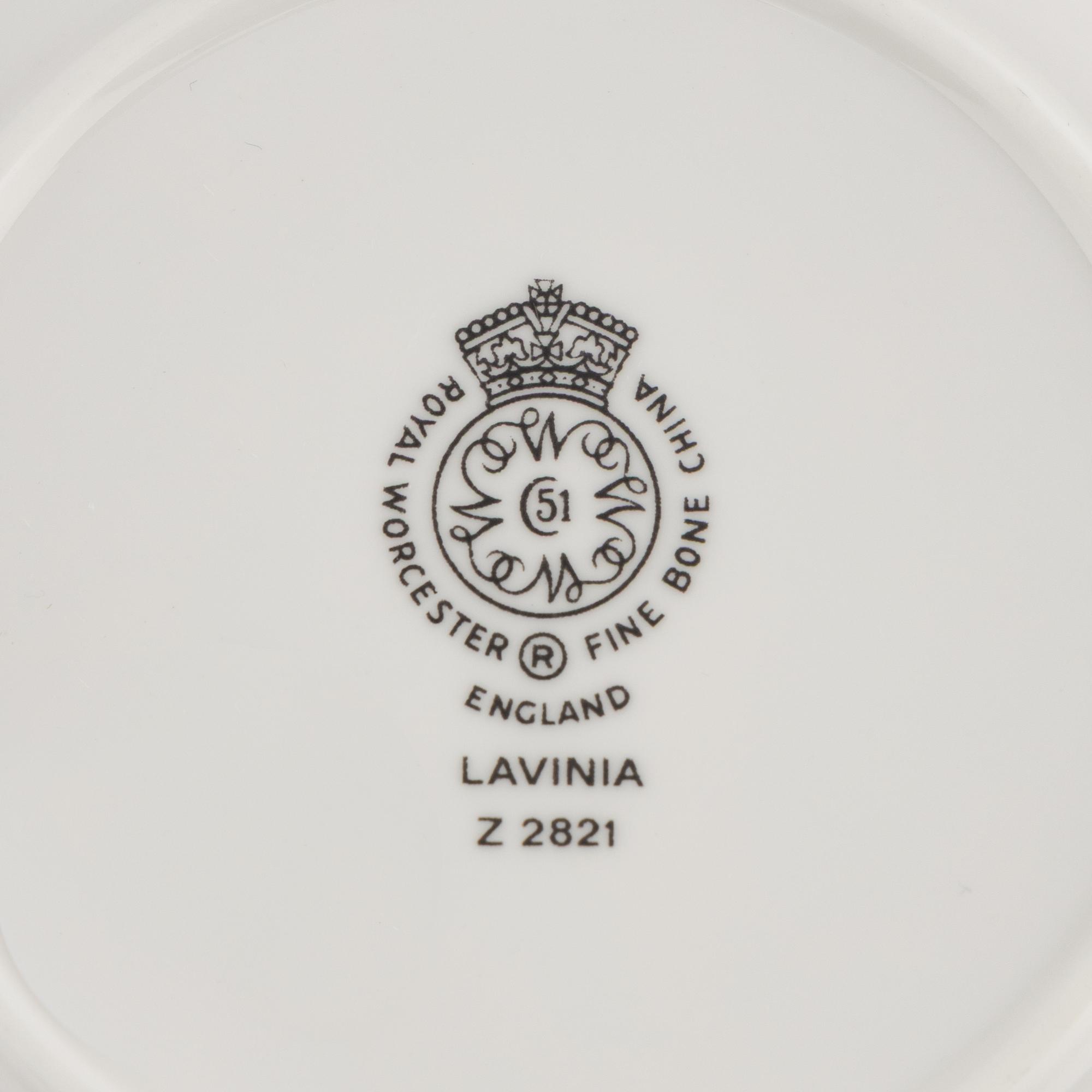 A Royal Worcester Lavinia Porcelain Dinner Service