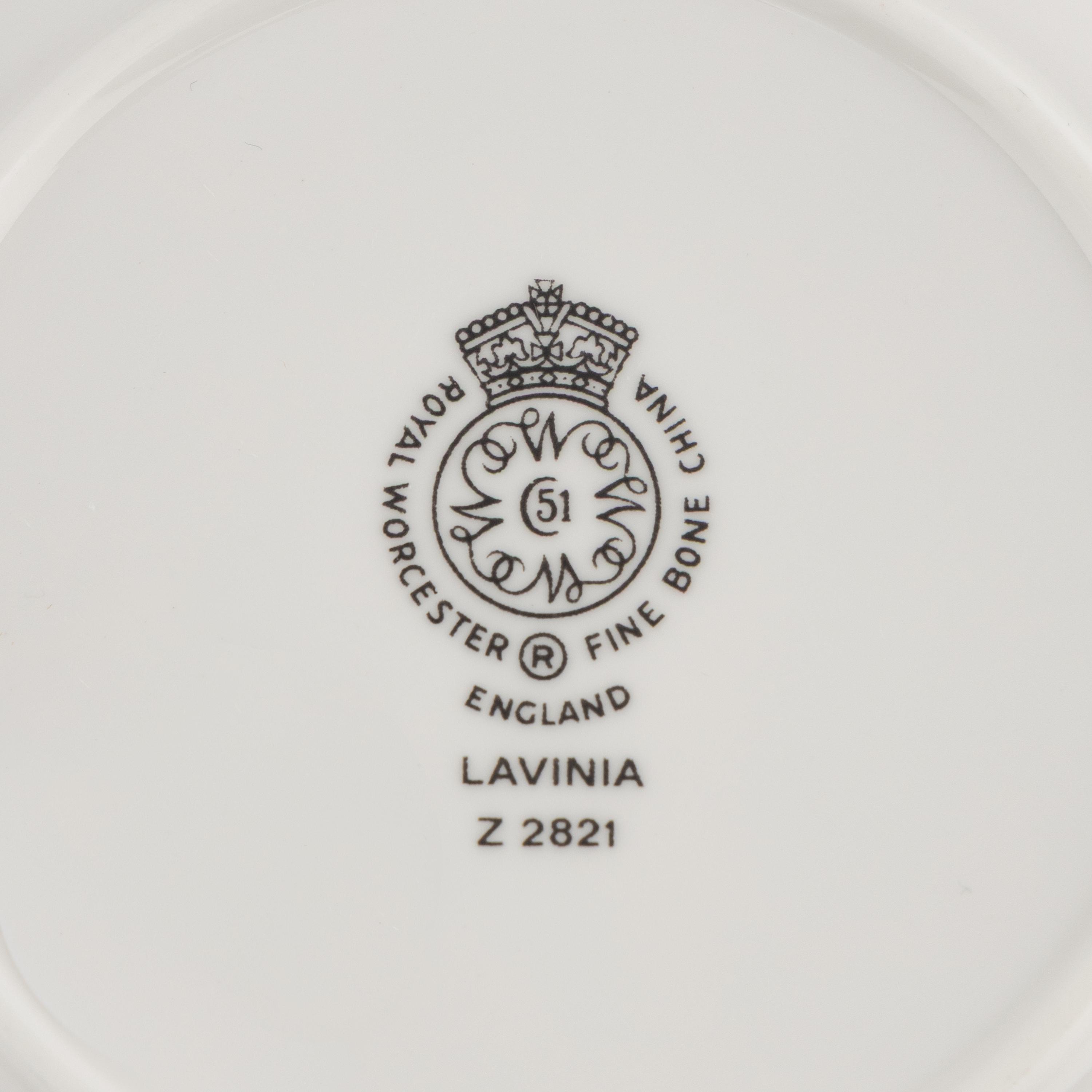 A Royal Worcester Lavinia Porcelain Dinner Service