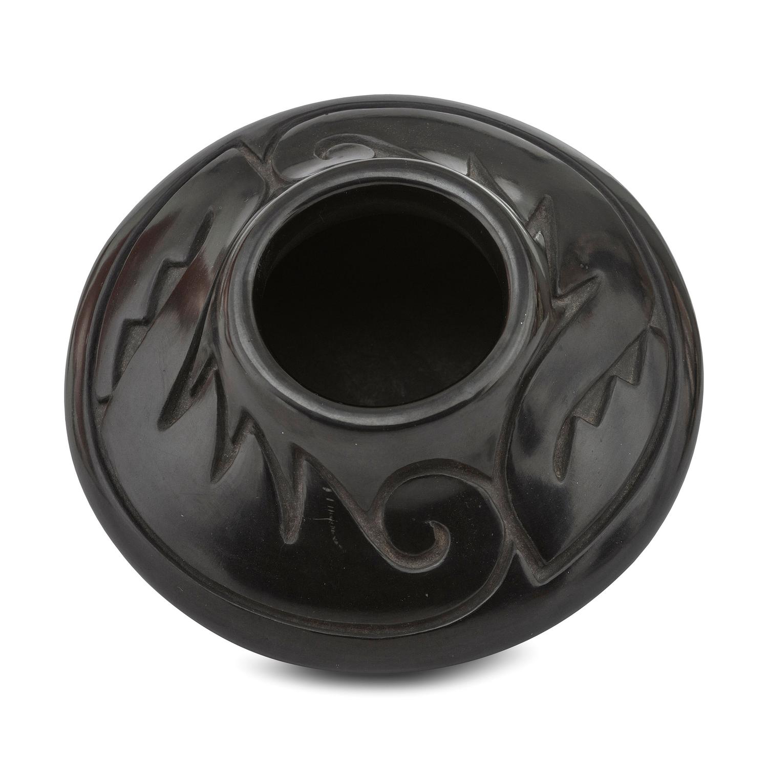 Carved Blackware Jar