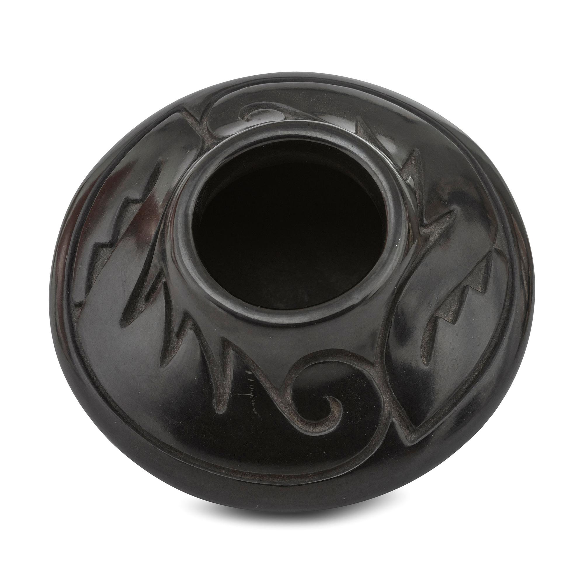 Carved Blackware Jar