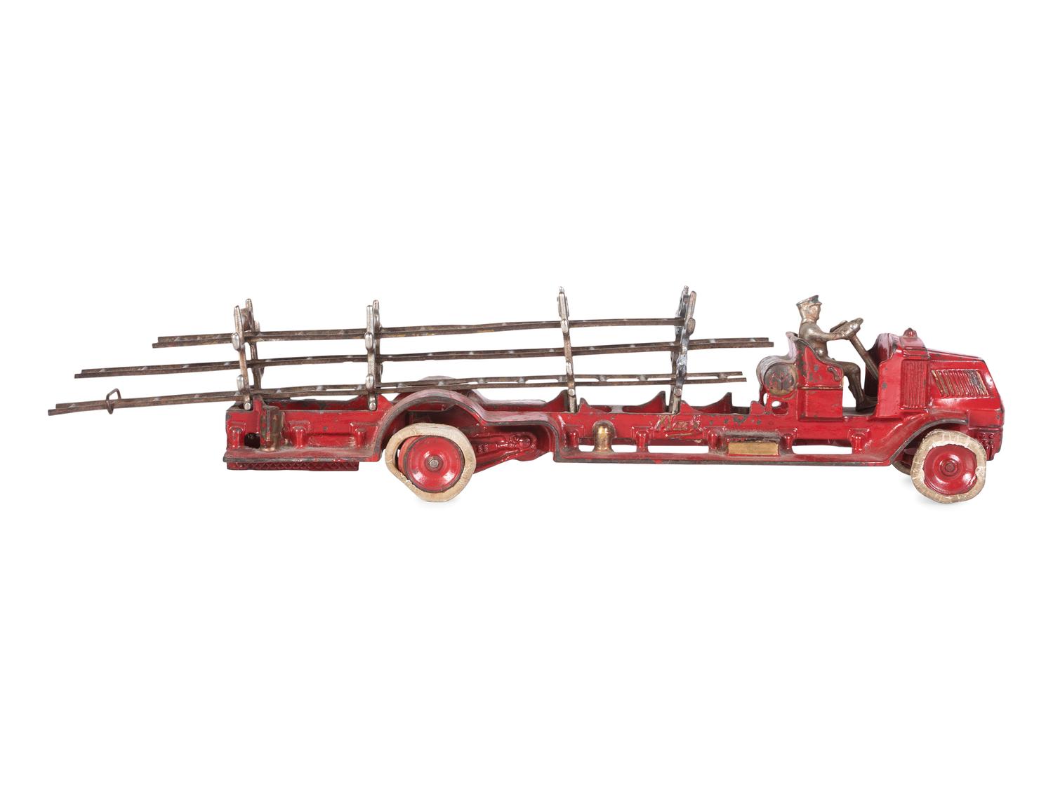 Two Cast Iron Fire Engine Toys