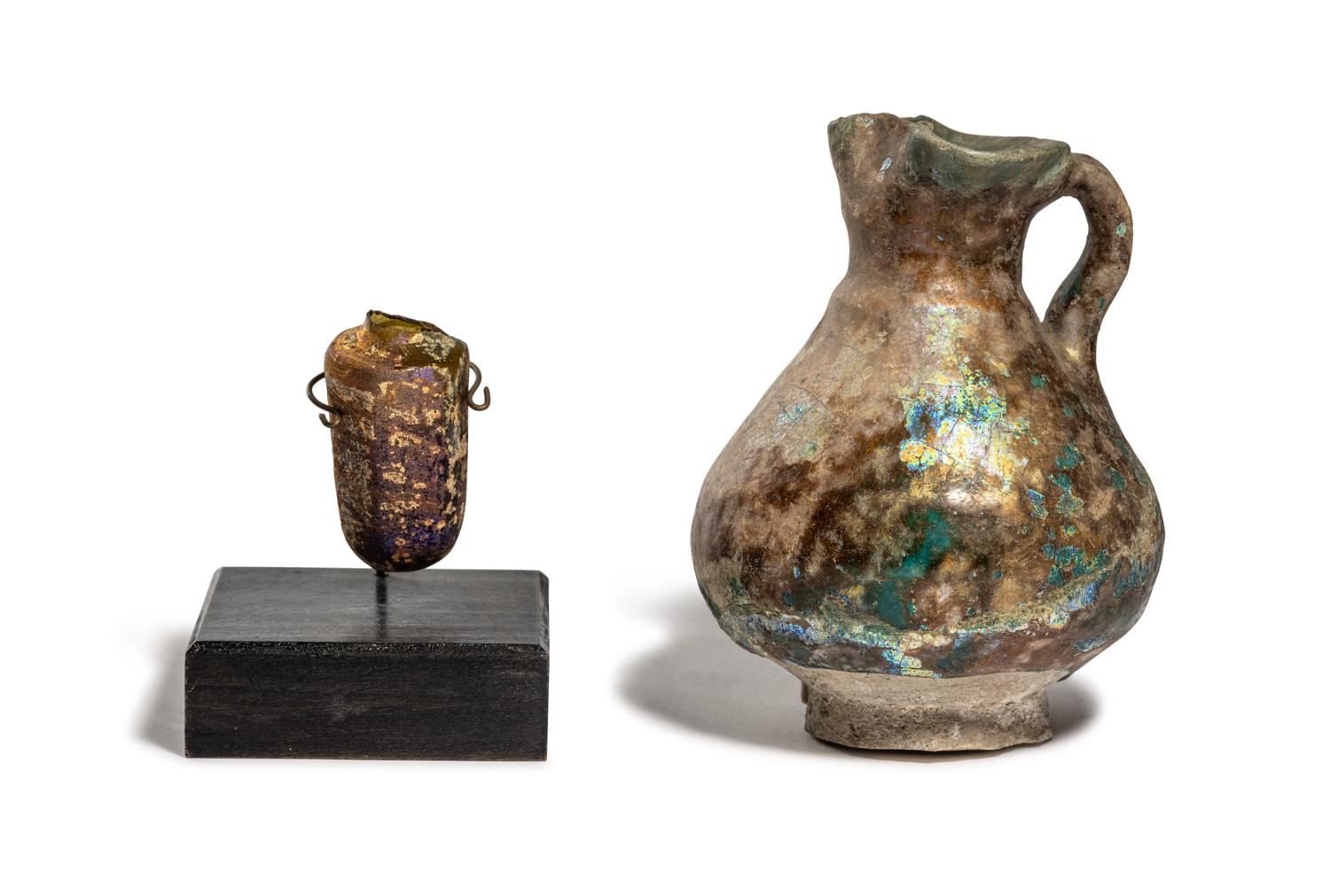 Two Islamic Glass Vessels