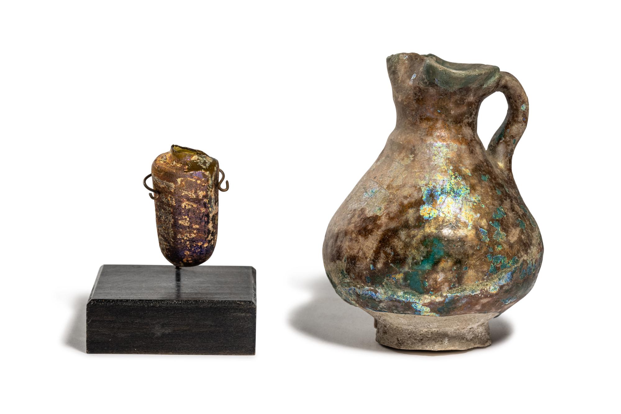 Two Islamic Glass Vessels