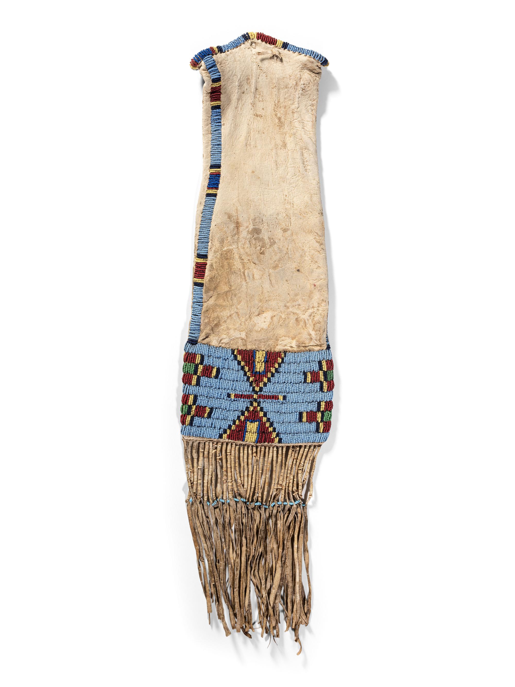 Central Plains Beaded Hide Tobacco Bag